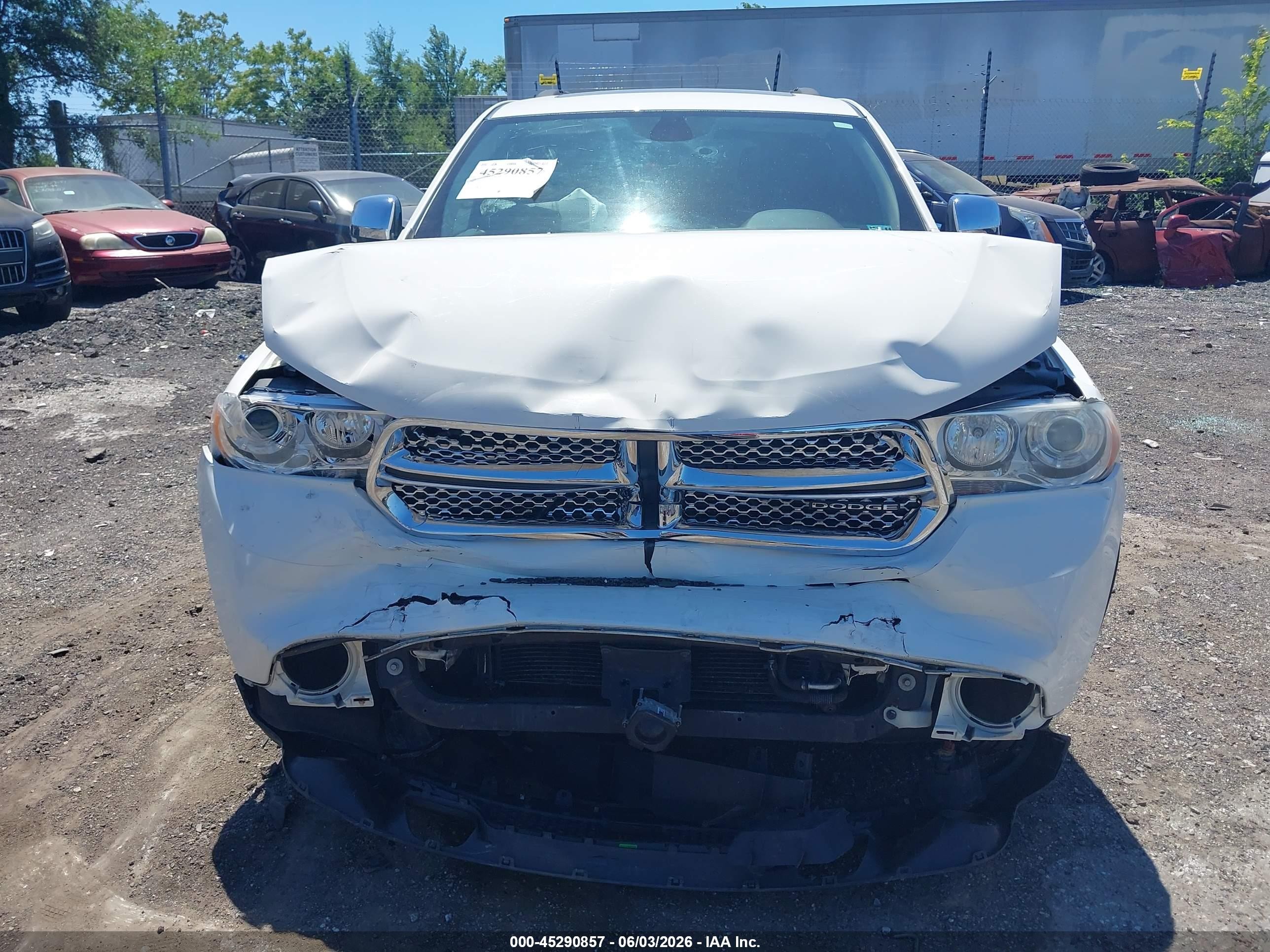 2012 Dodge Durango Citadel White vin: 1C4SDJET8CC130844