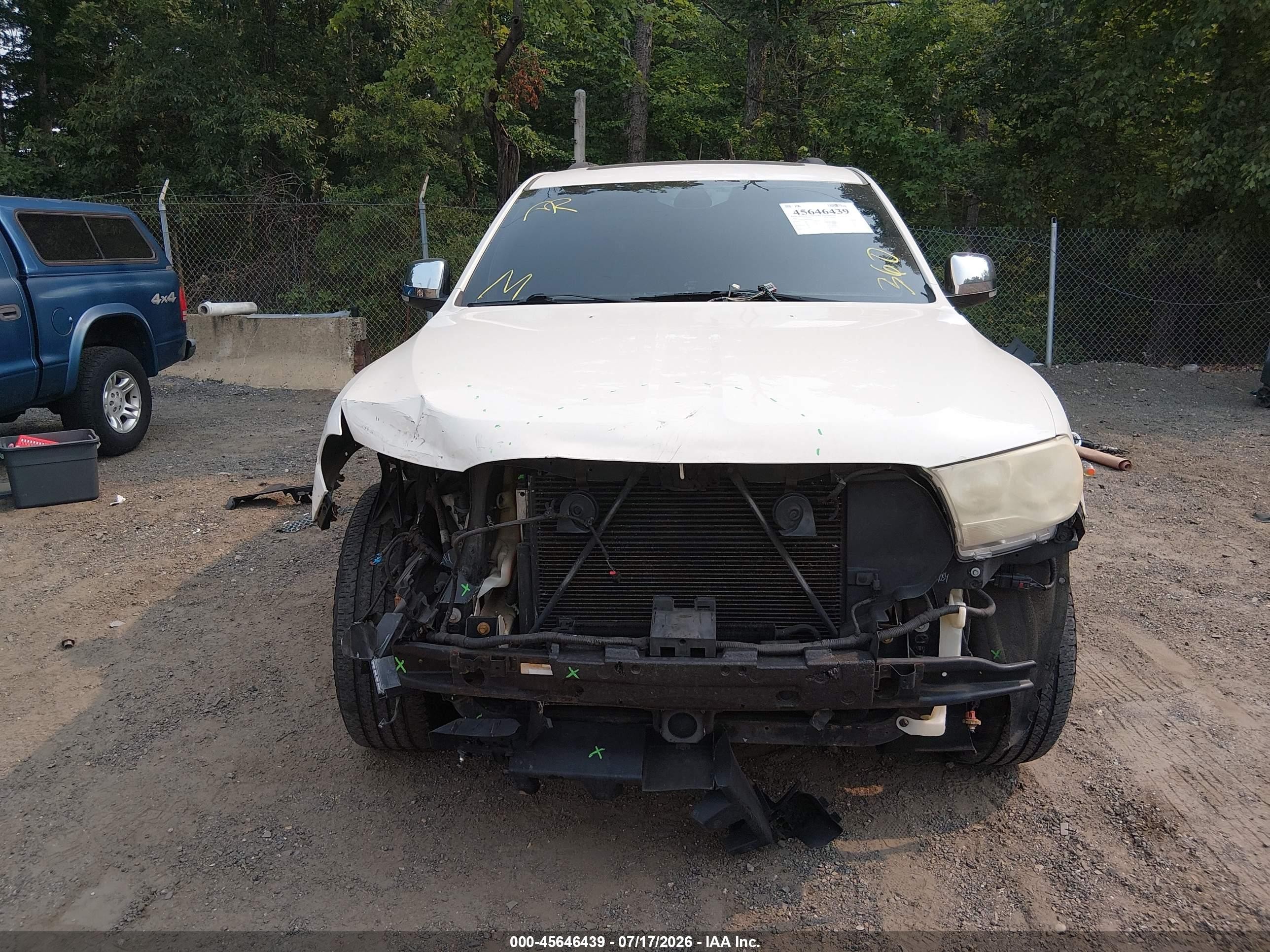 2012 Dodge Durango Citadel White vin: 1C4SDJET8CC144064