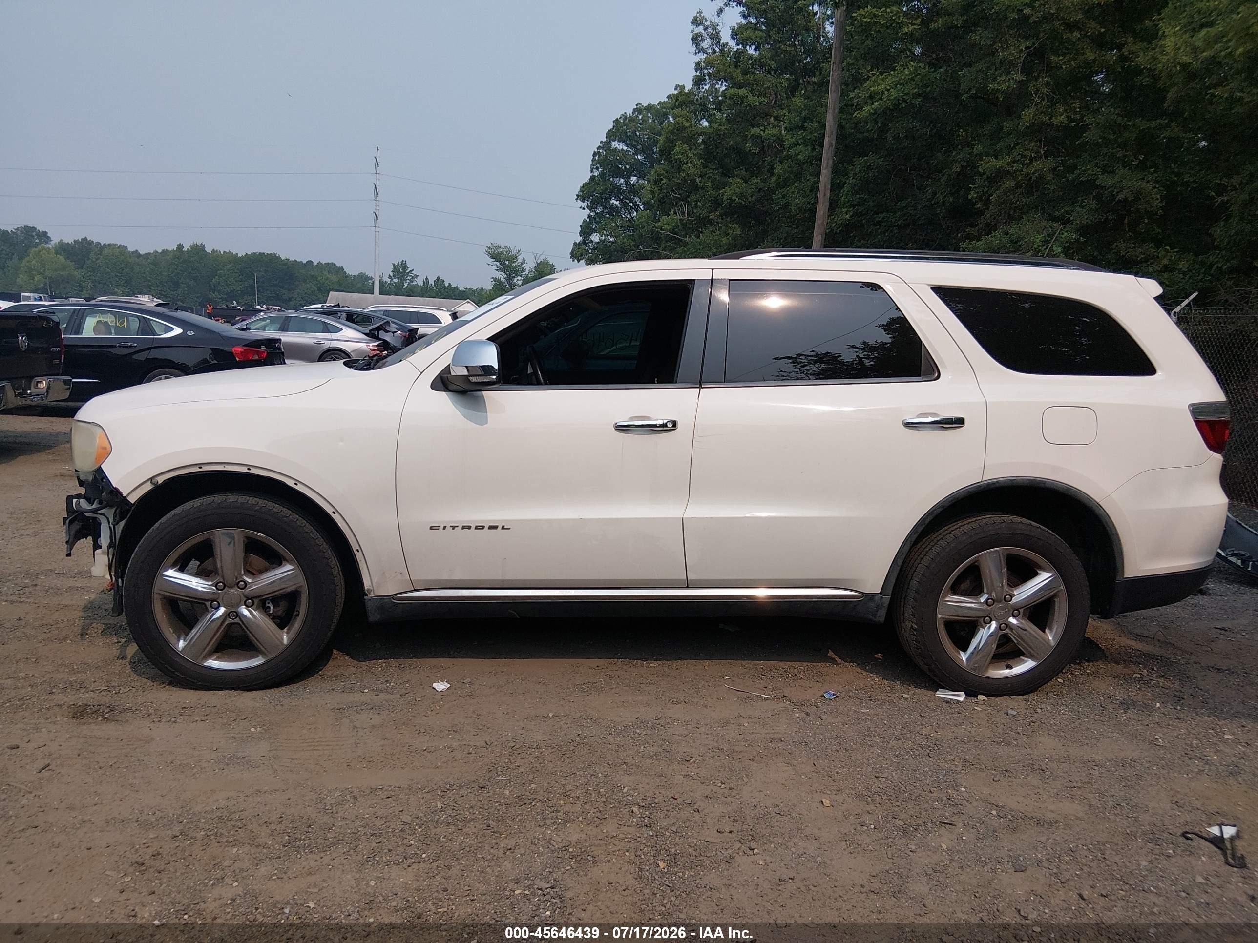 2012 Dodge Durango Citadel White vin: 1C4SDJET8CC144064