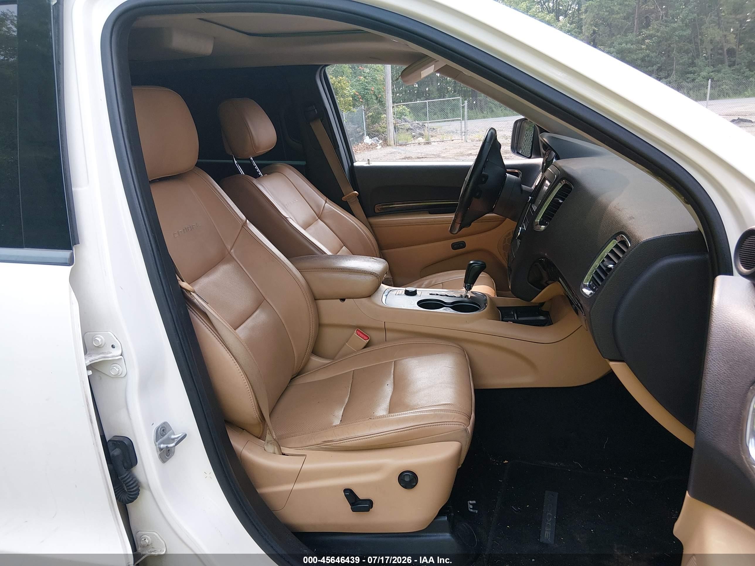 2012 Dodge Durango Citadel White vin: 1C4SDJET8CC144064