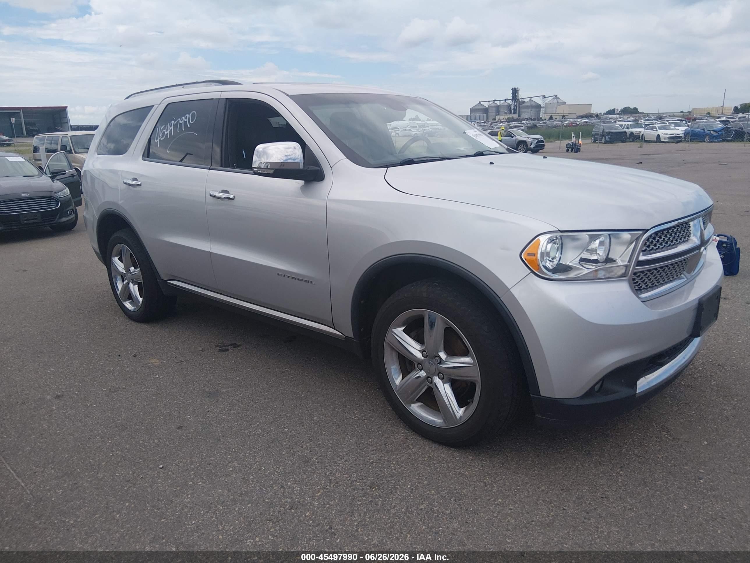 2012 Dodge Durango Citadel Silver vin: 1C4SDJET8CC192566