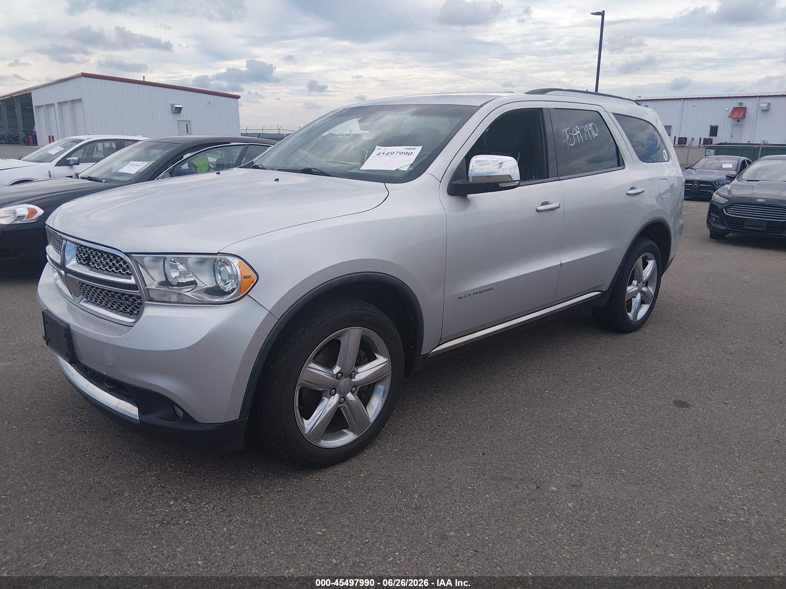 2012 Dodge Durango Citadel Silver vin: 1C4SDJET8CC192566