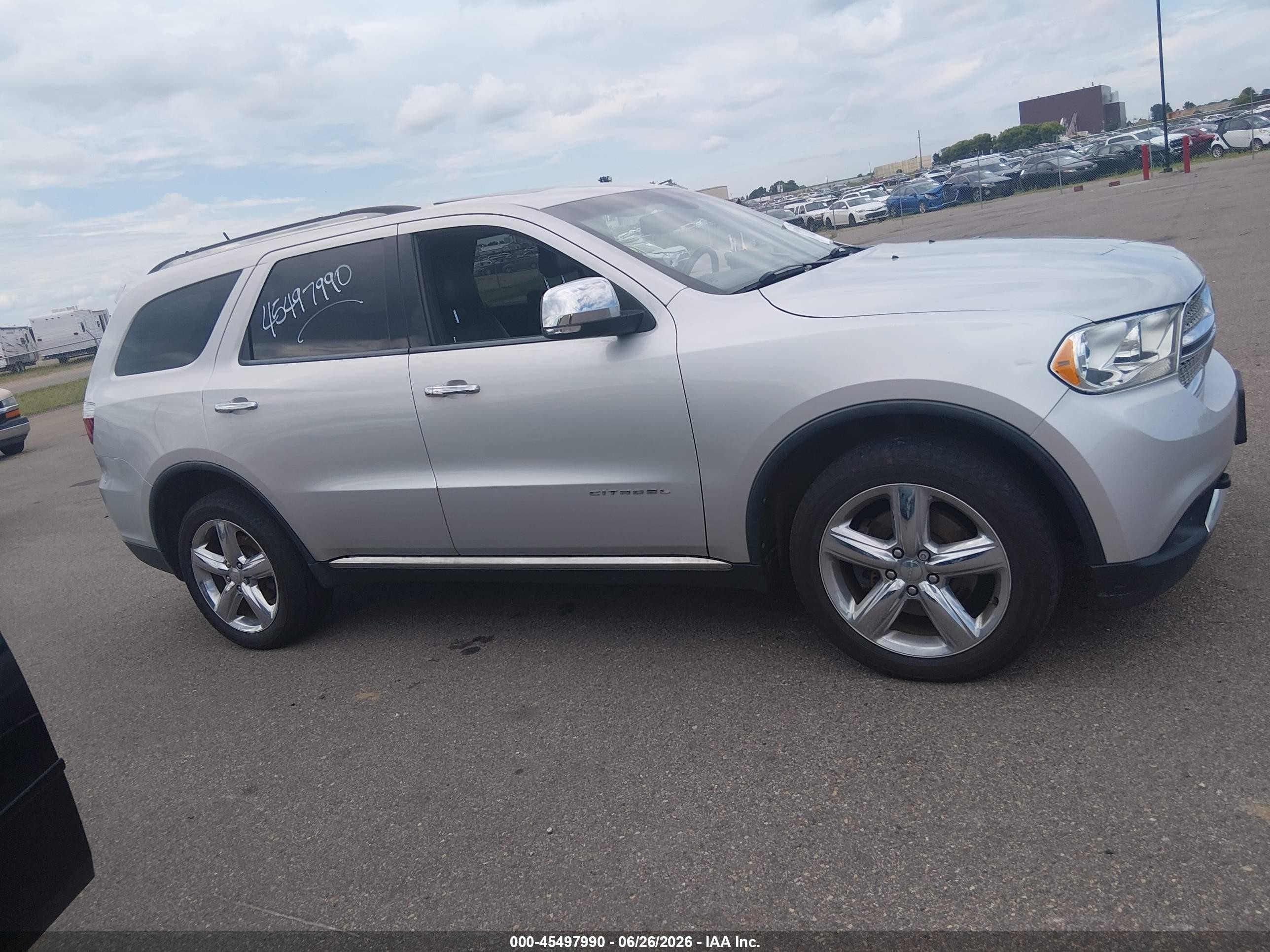 2012 Dodge Durango Citadel Silver vin: 1C4SDJET8CC192566