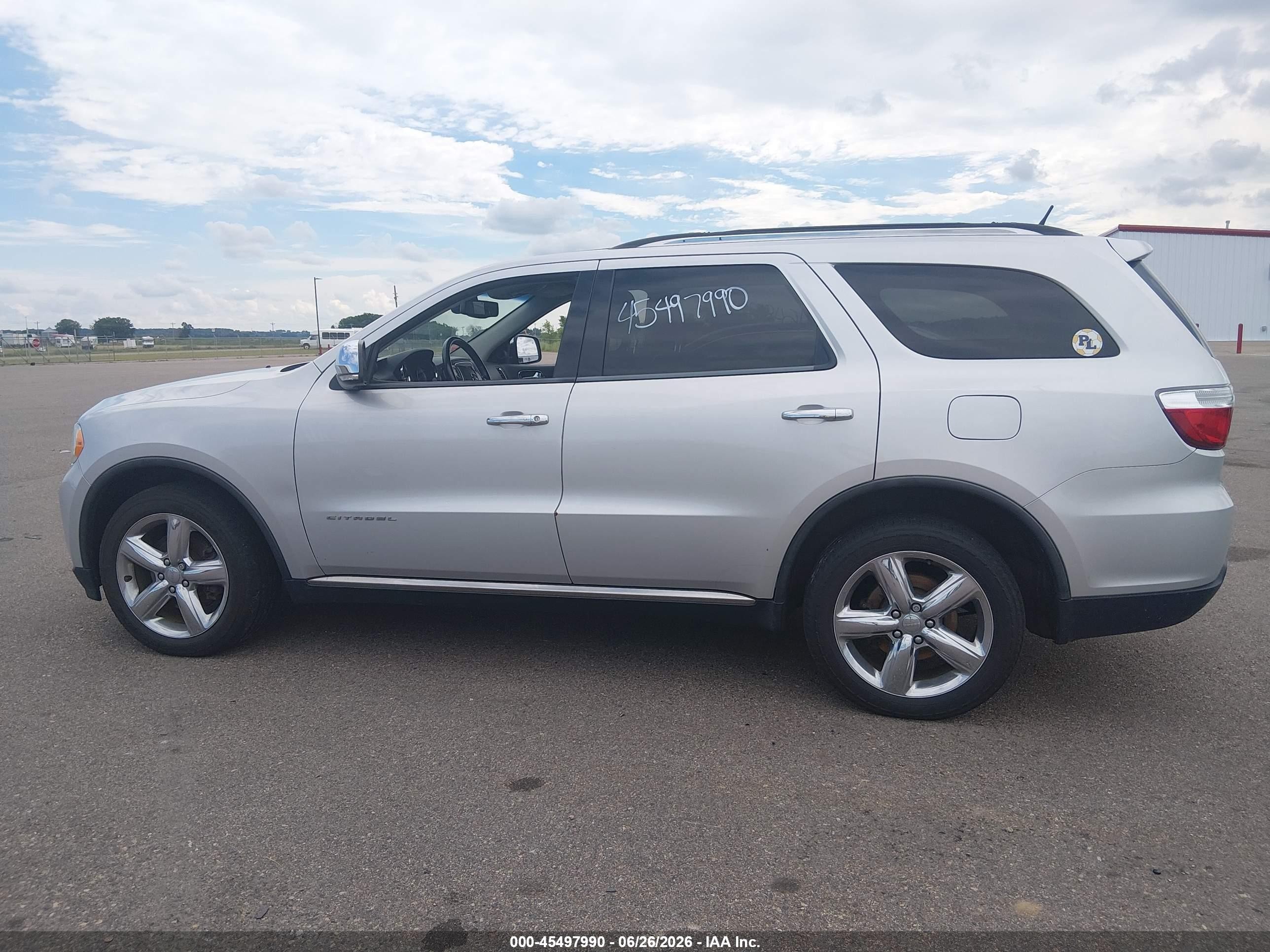 2012 Dodge Durango Citadel Silver vin: 1C4SDJET8CC192566