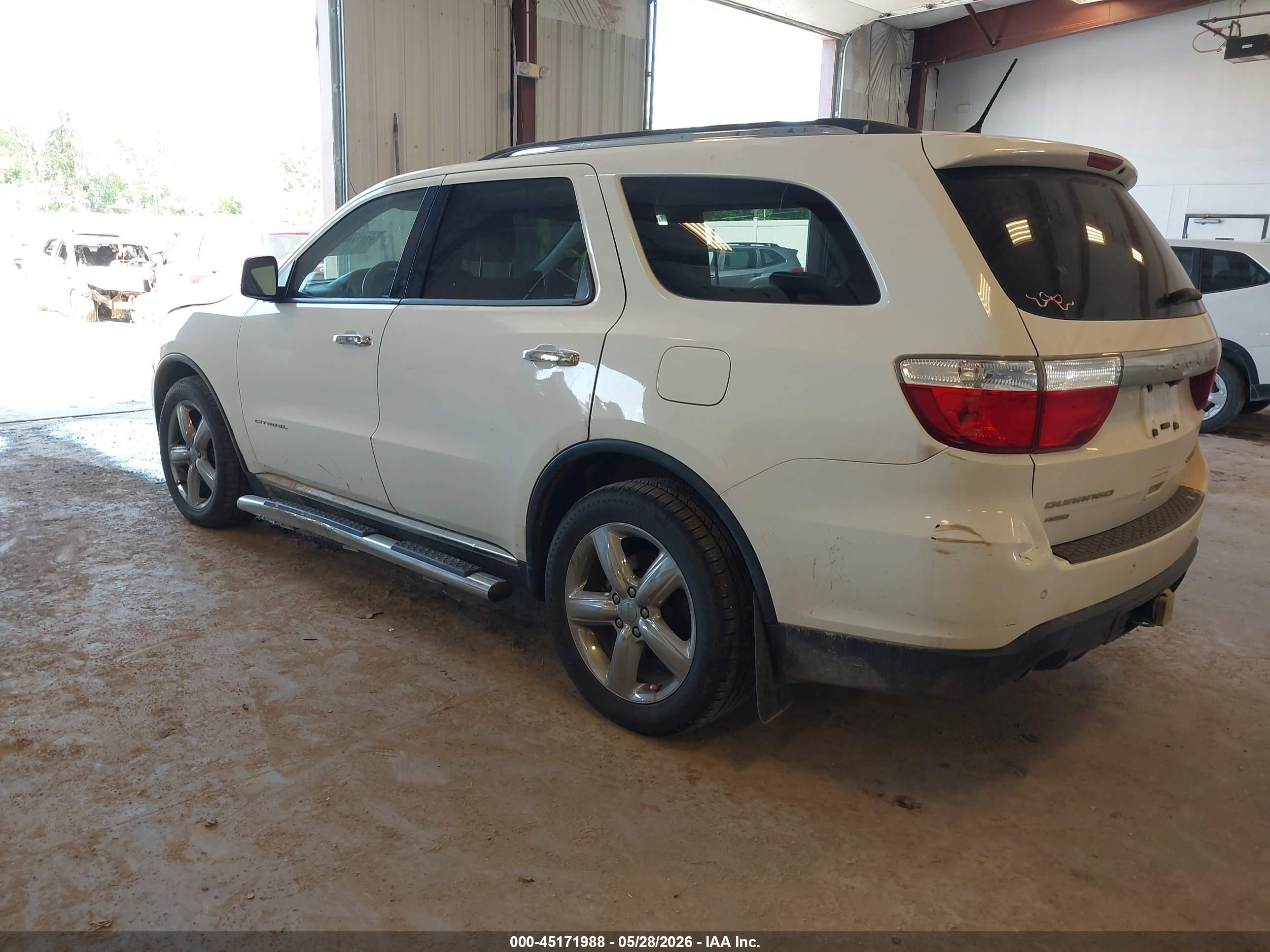 2013 Dodge Durango Citadel White vin: 1C4SDJET9DC565809