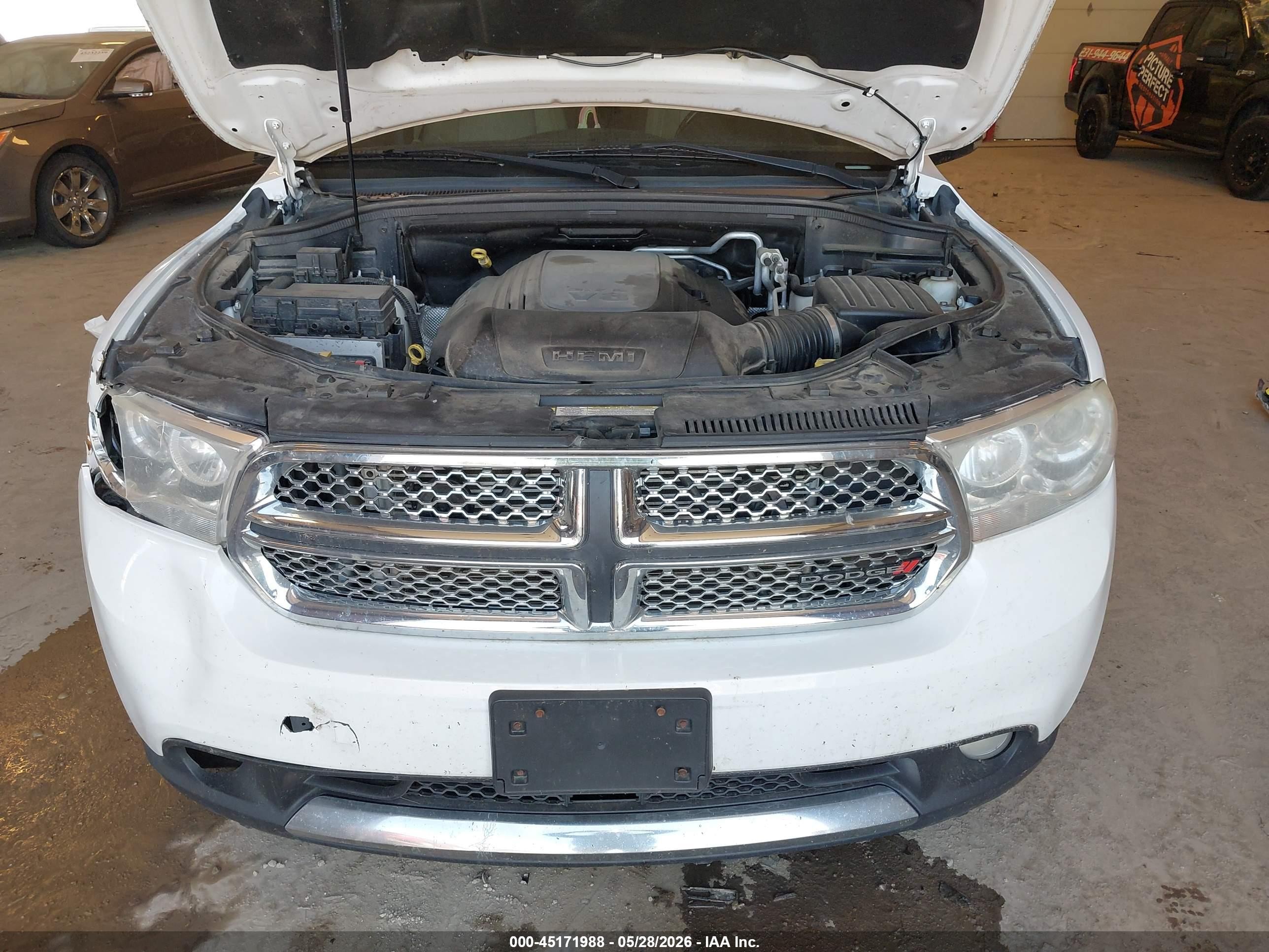 2013 Dodge Durango Citadel White vin: 1C4SDJET9DC565809