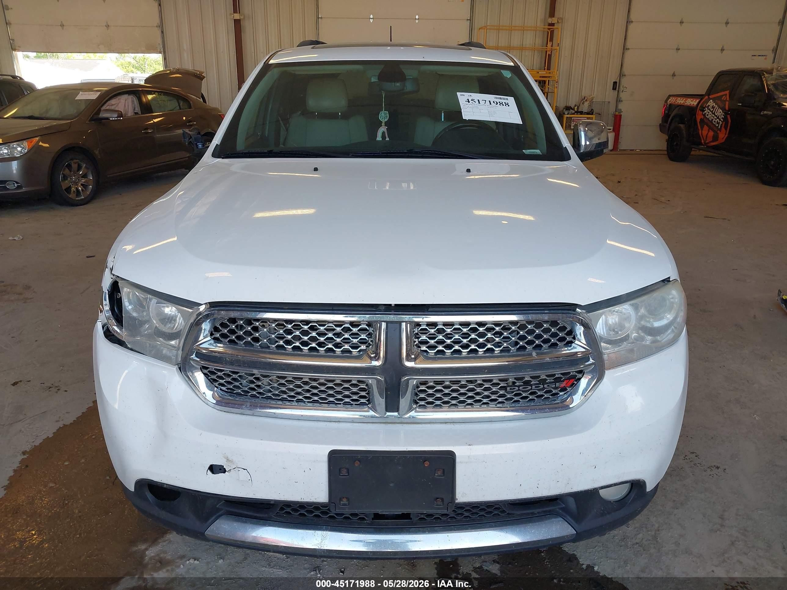 2013 Dodge Durango Citadel White vin: 1C4SDJET9DC565809