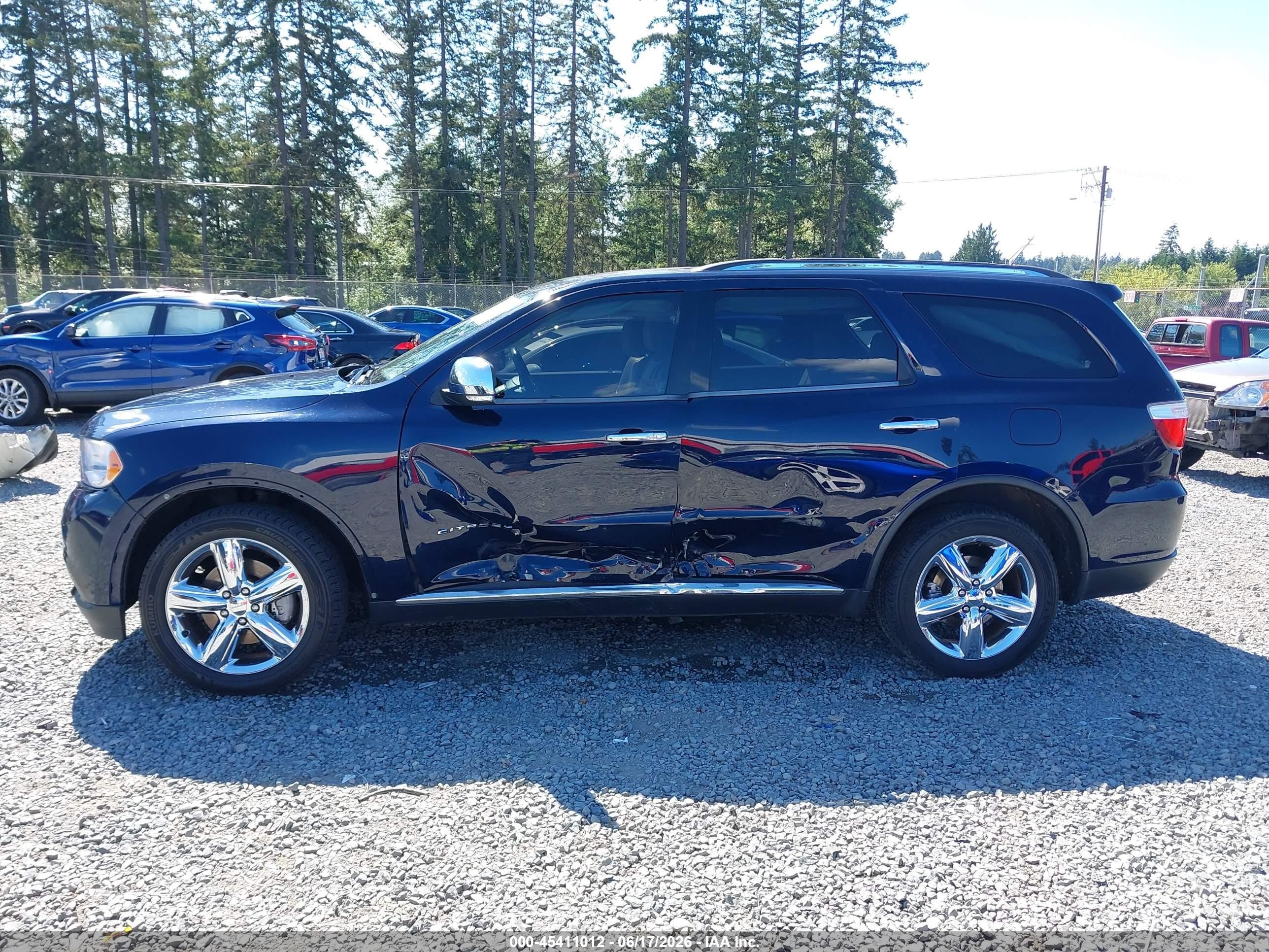 2012 Dodge Durango Citadel Dark Blue vin: 1C4SDJETXCC277876