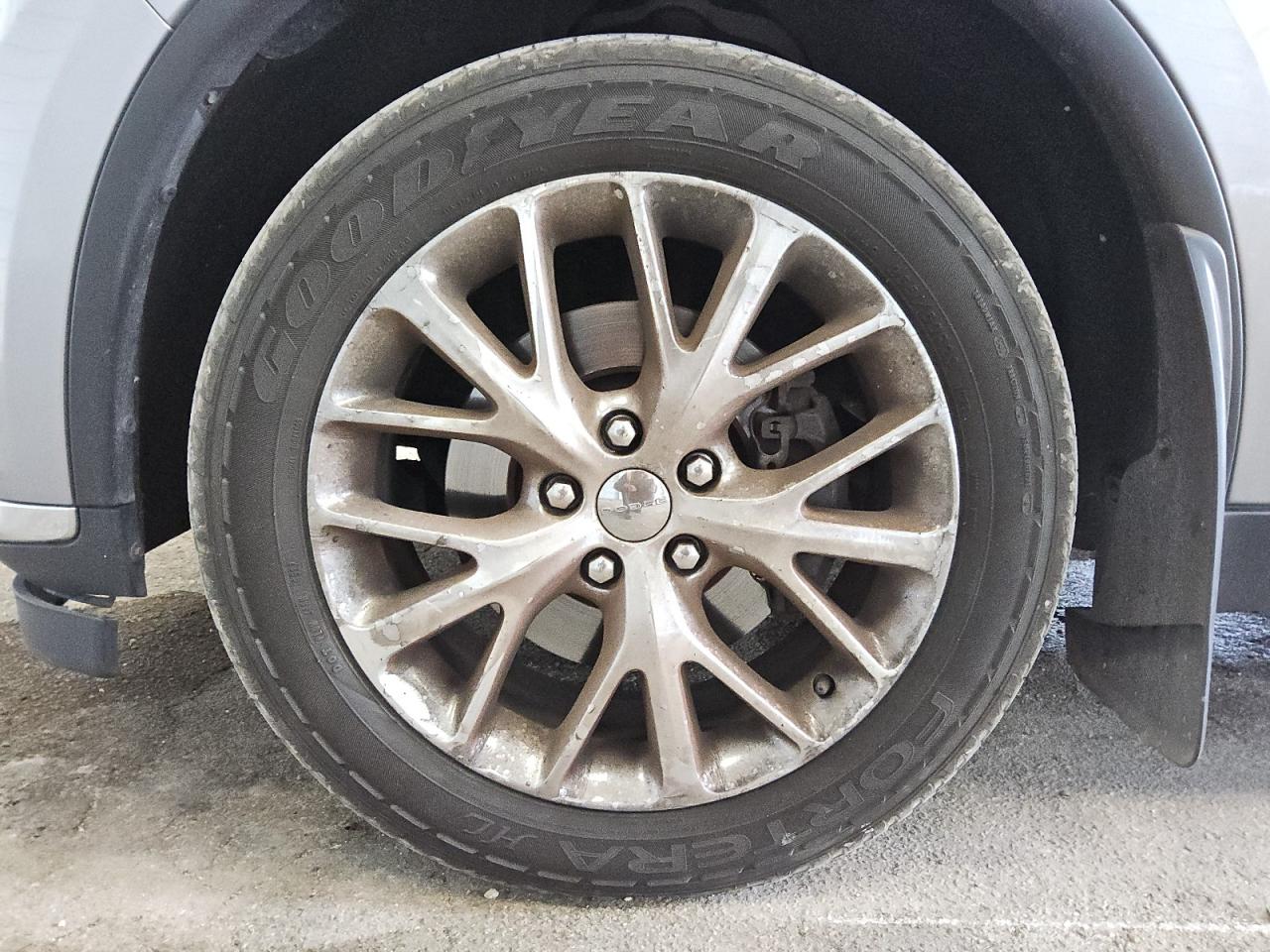 2015 Dodge Durango Citadel Gray vin: 1C4SDJETXFC688487 Damage: Left Rear Wheel, Curb Rash, > 12 Inches