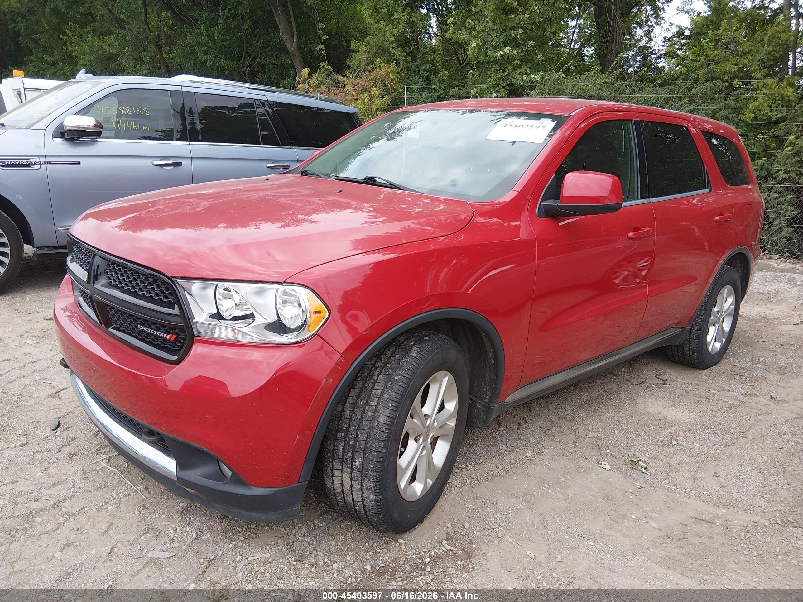 2013 Dodge Durango Special Service Red vin: 1C4SDJFT8DC670002
