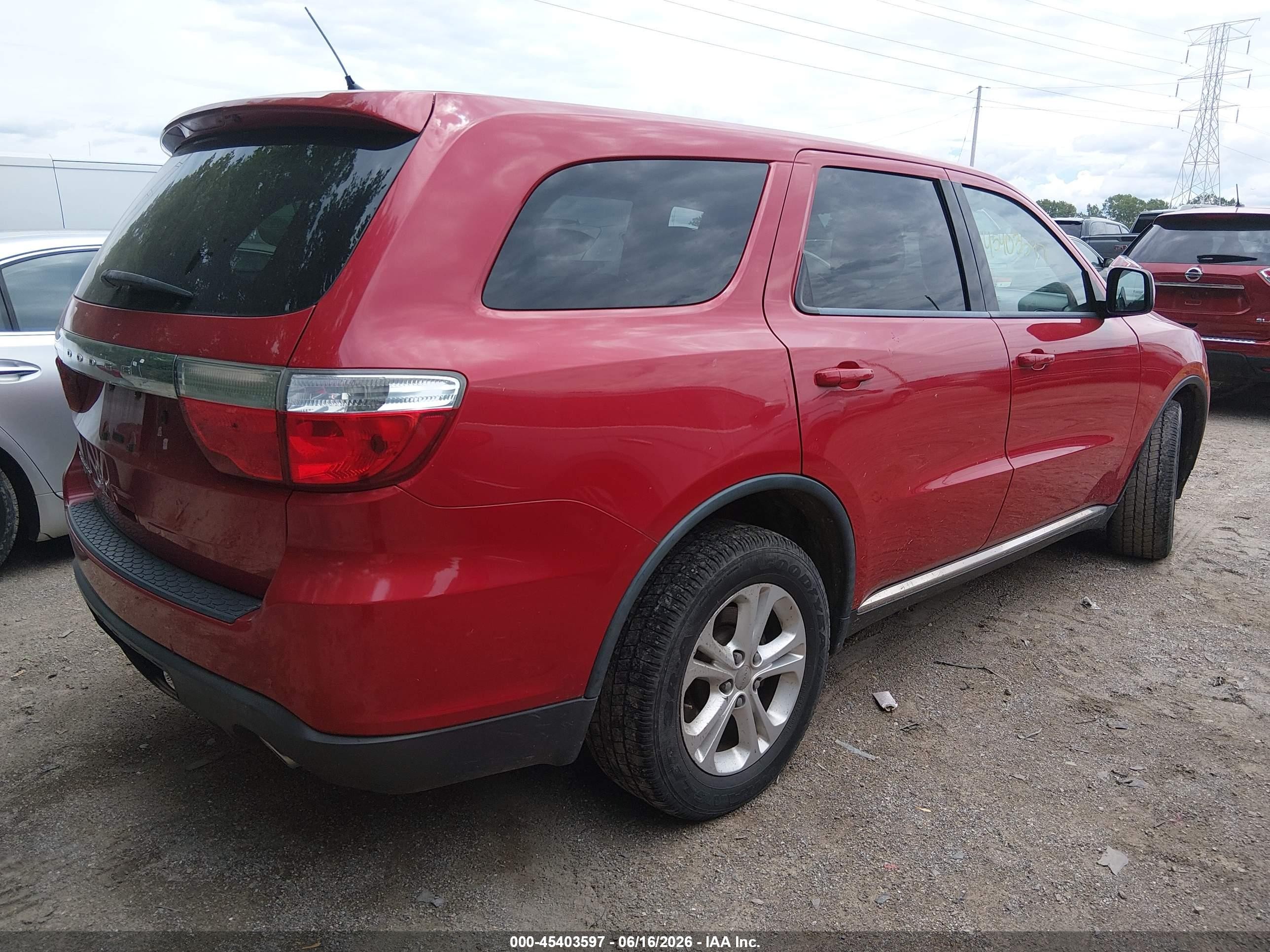 2013 Dodge Durango Special Service Red vin: 1C4SDJFT8DC670002