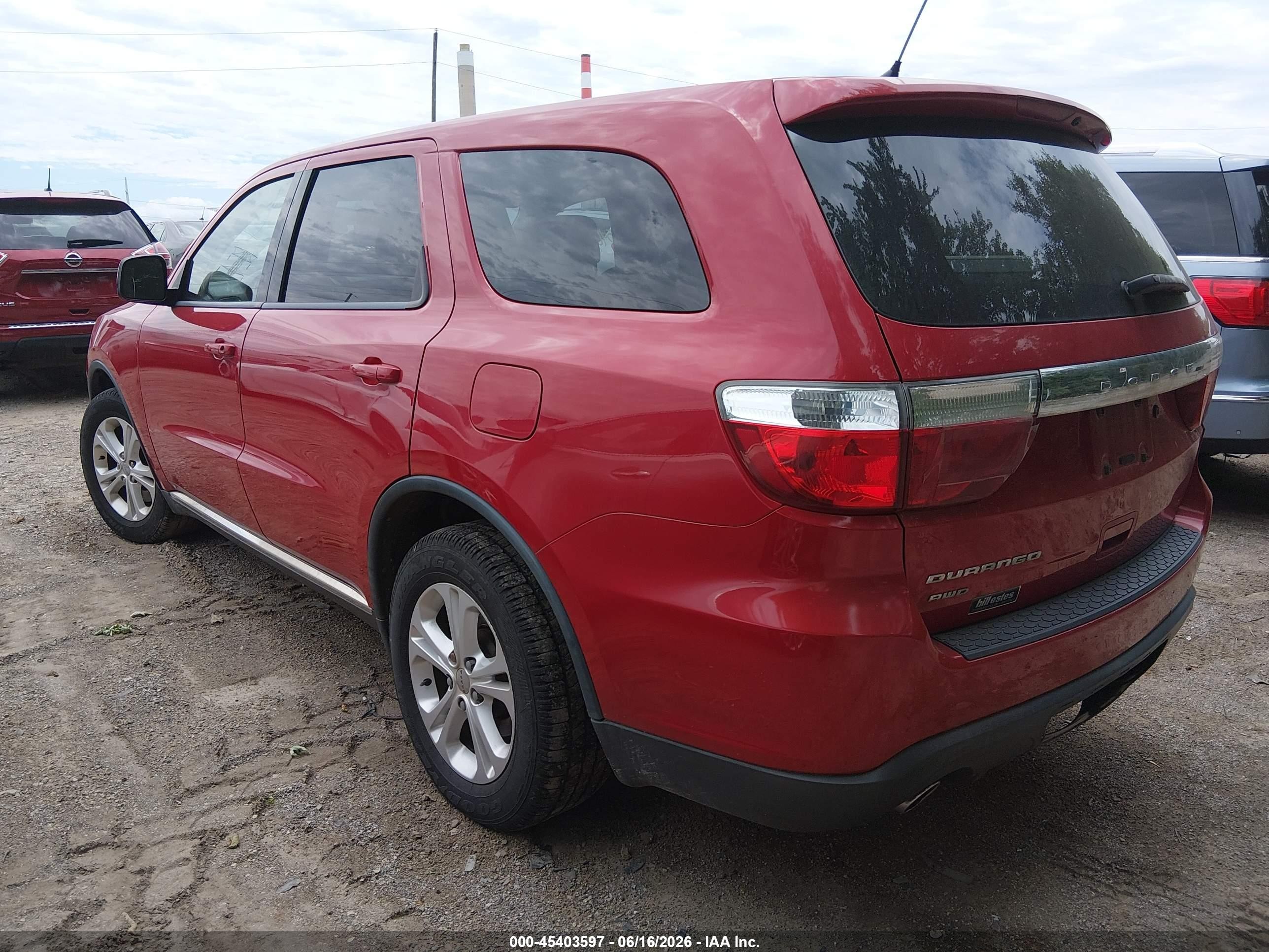2013 Dodge Durango Special Service Red vin: 1C4SDJFT8DC670002