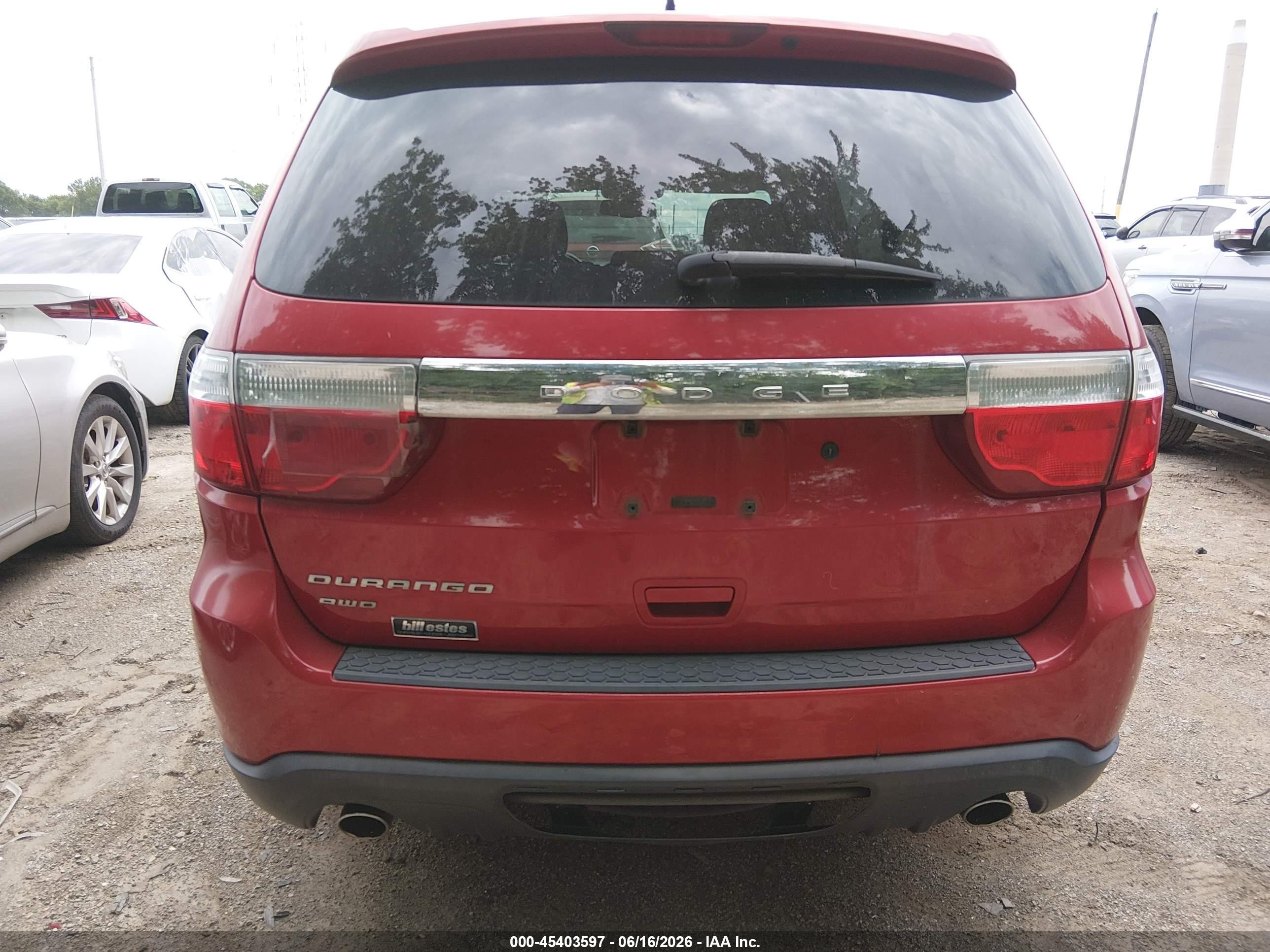 2013 Dodge Durango Special Service Red vin: 1C4SDJFT8DC670002
