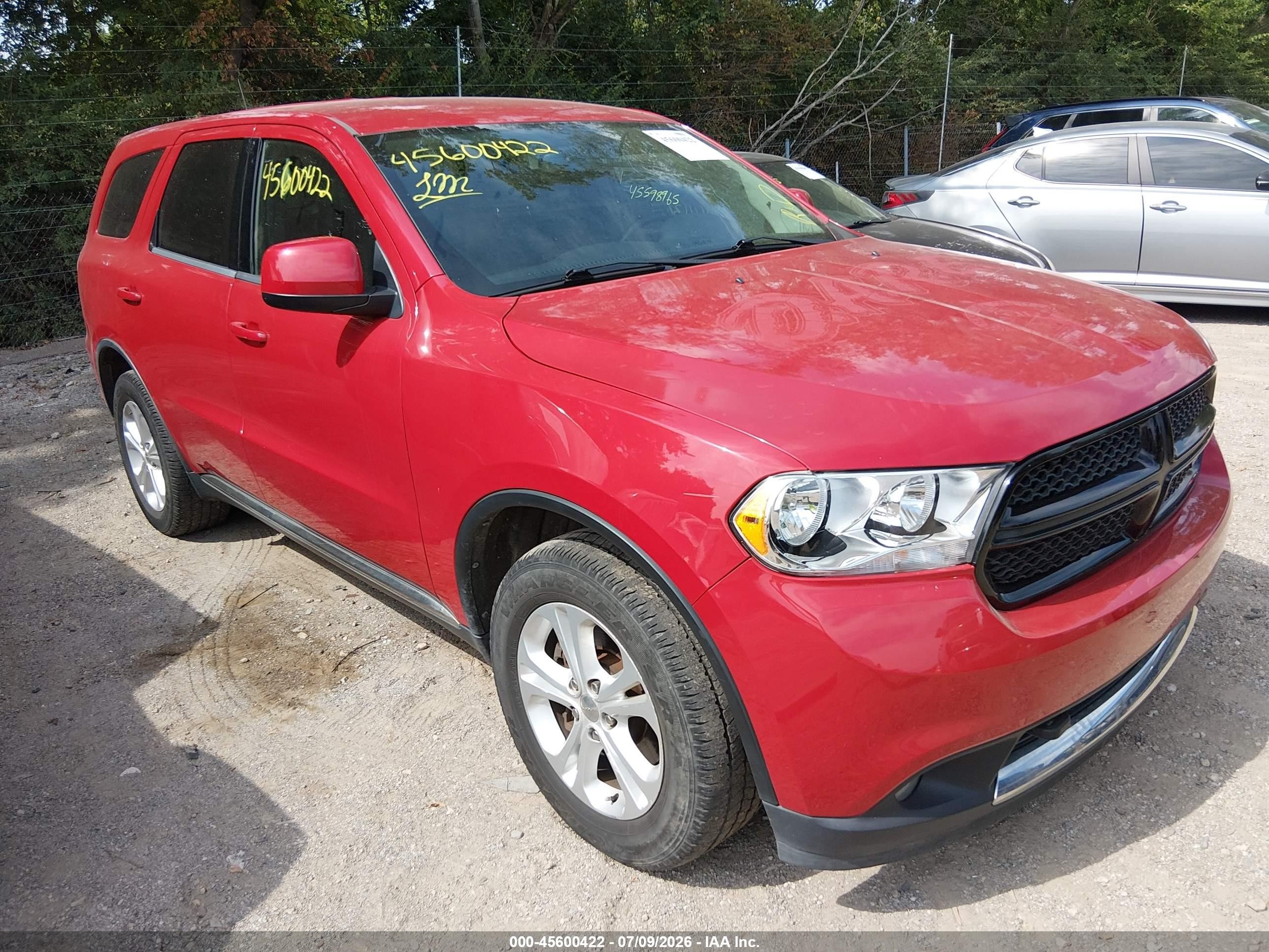 2013 Dodge Durango Special Service Red vin: 1C4SDJFT8DC670002