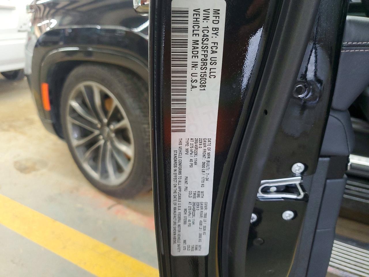2024 Jeep Grand Wagoneer L Series Ii Black vin: 1C4SJSFP8RS150381