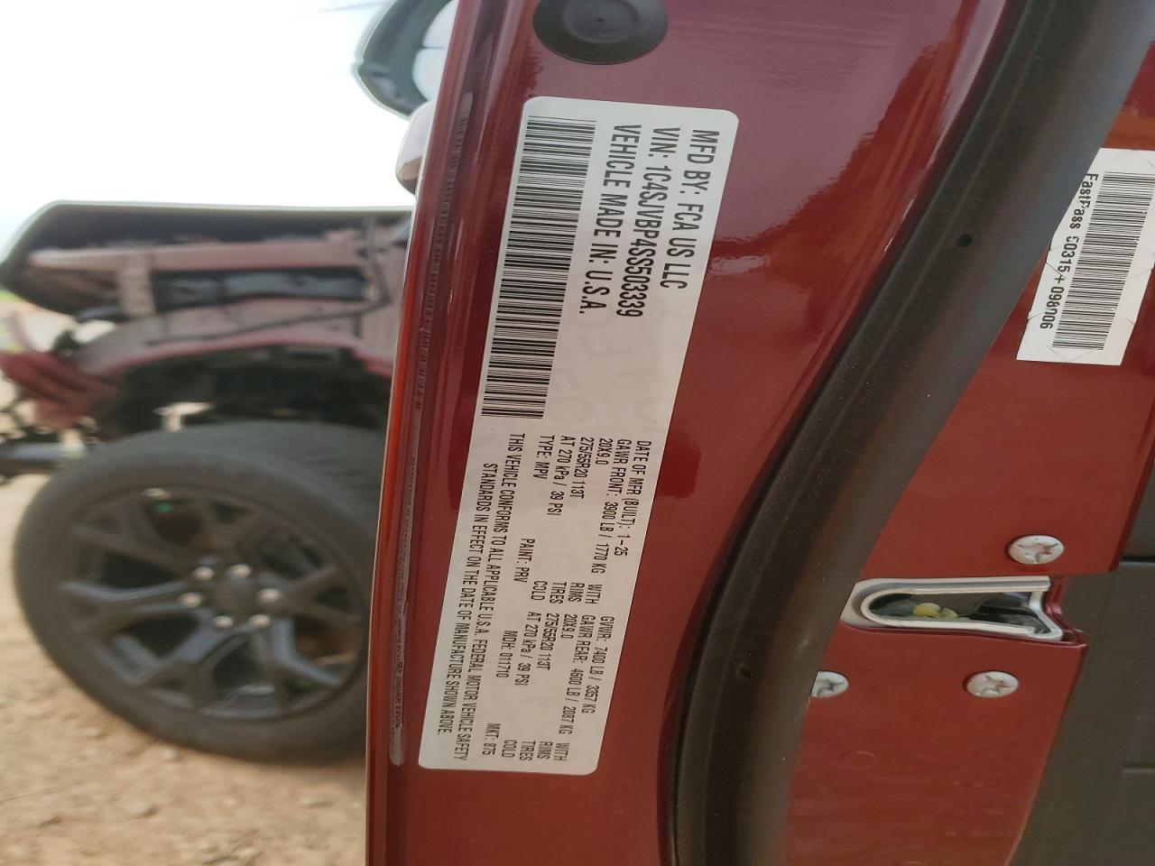 2025 Jeep Wagoneer Series Ii Red vin: 1C4SJVBP4SS503339