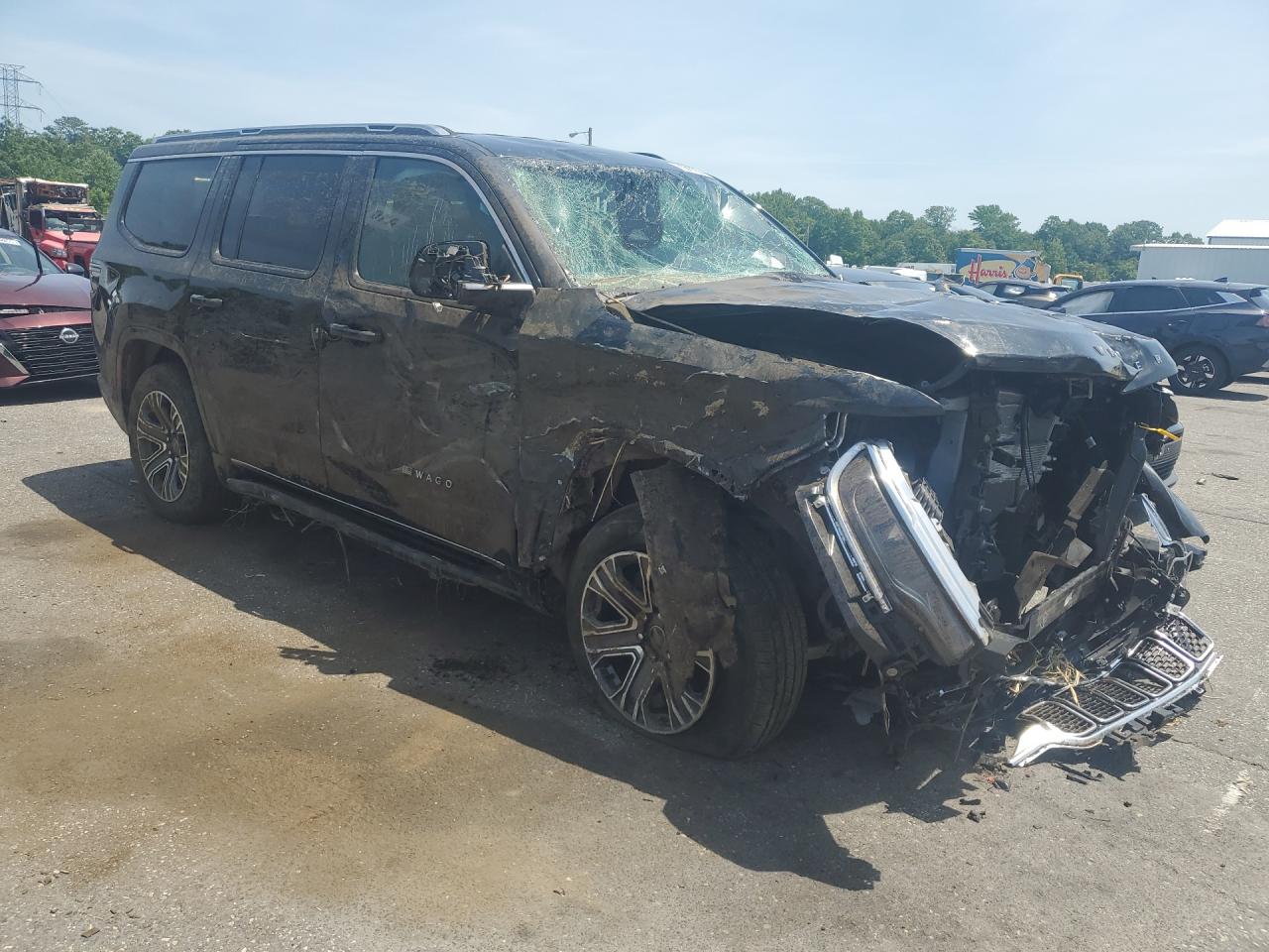 2025 Jeep Wagoneer Series Ii Black vin: 1C4SJVBP5SS536348 Damage: Right Rear Door, Dent(S) W/ Paint Dmg, > 12 Inches