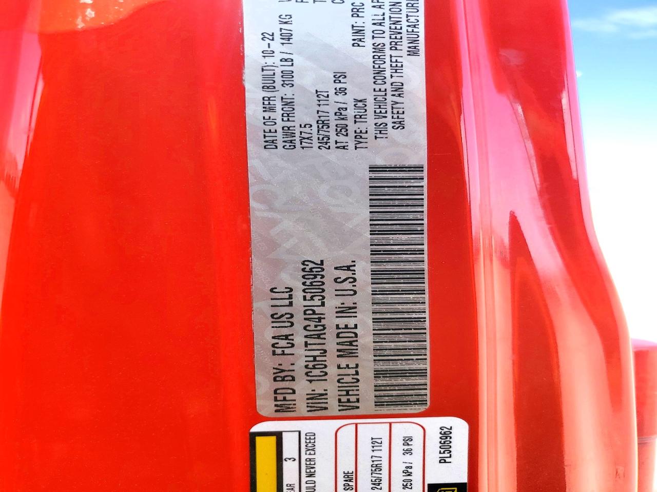 2023 Jeep Gladiator Sport Red vin: 1C6HJTAG4PL506962
