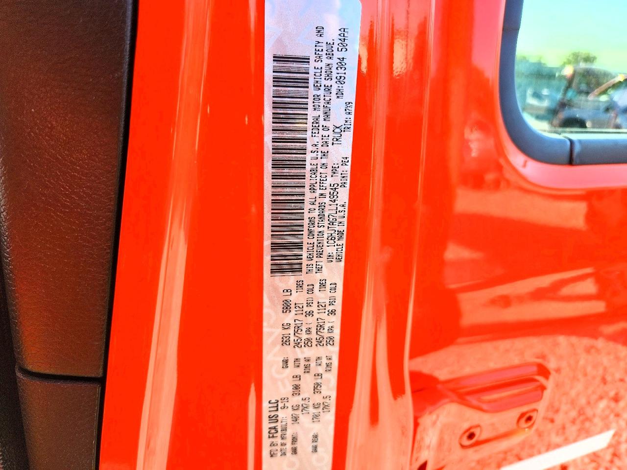2020 Jeep Gladiator Sport Оранжевый vin: 1C6HJTAG7LL149545