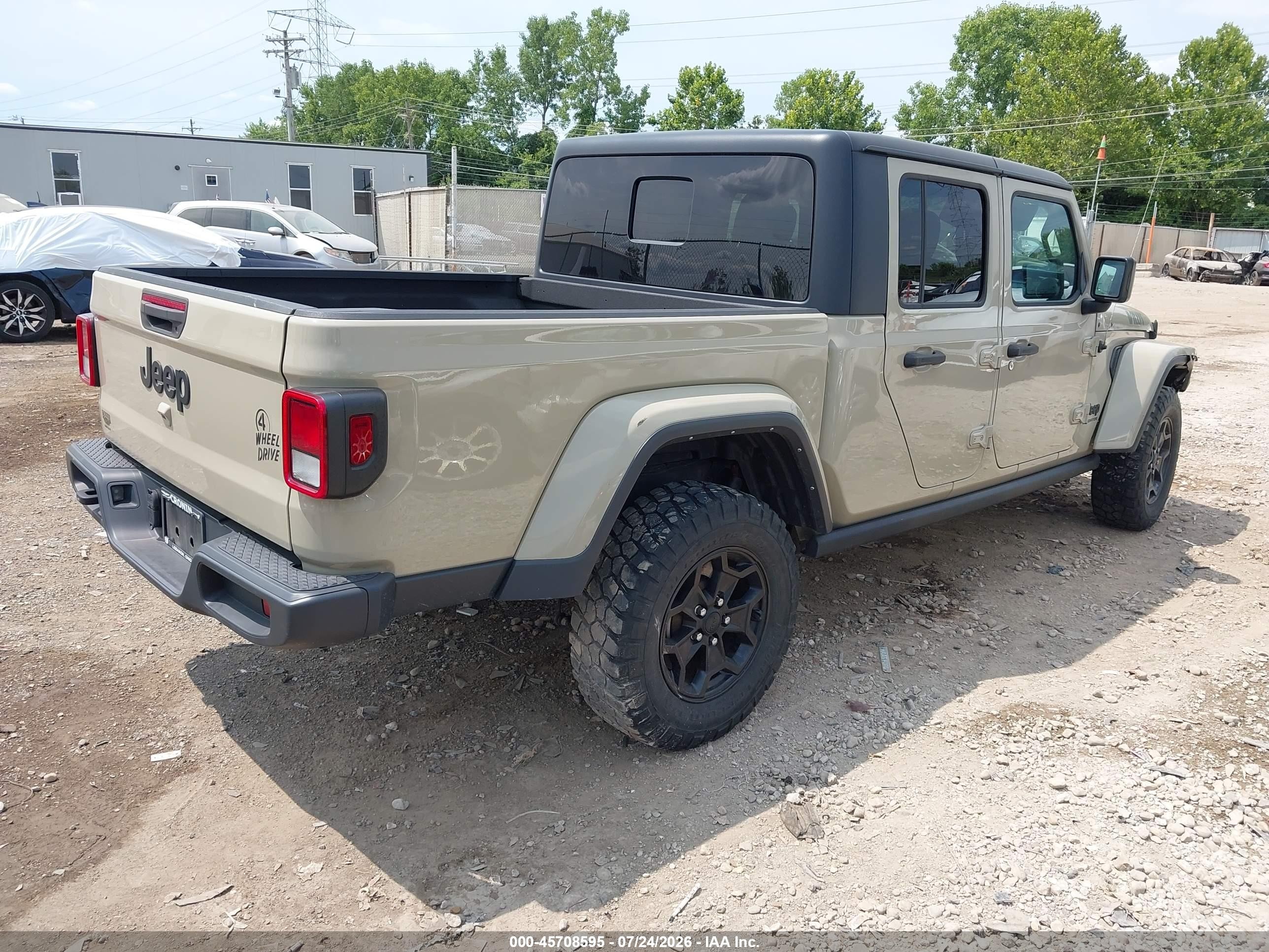 2022 Jeep Gladiator Willys 4x4 Tan vin: 1C6HJTAG7NL174903