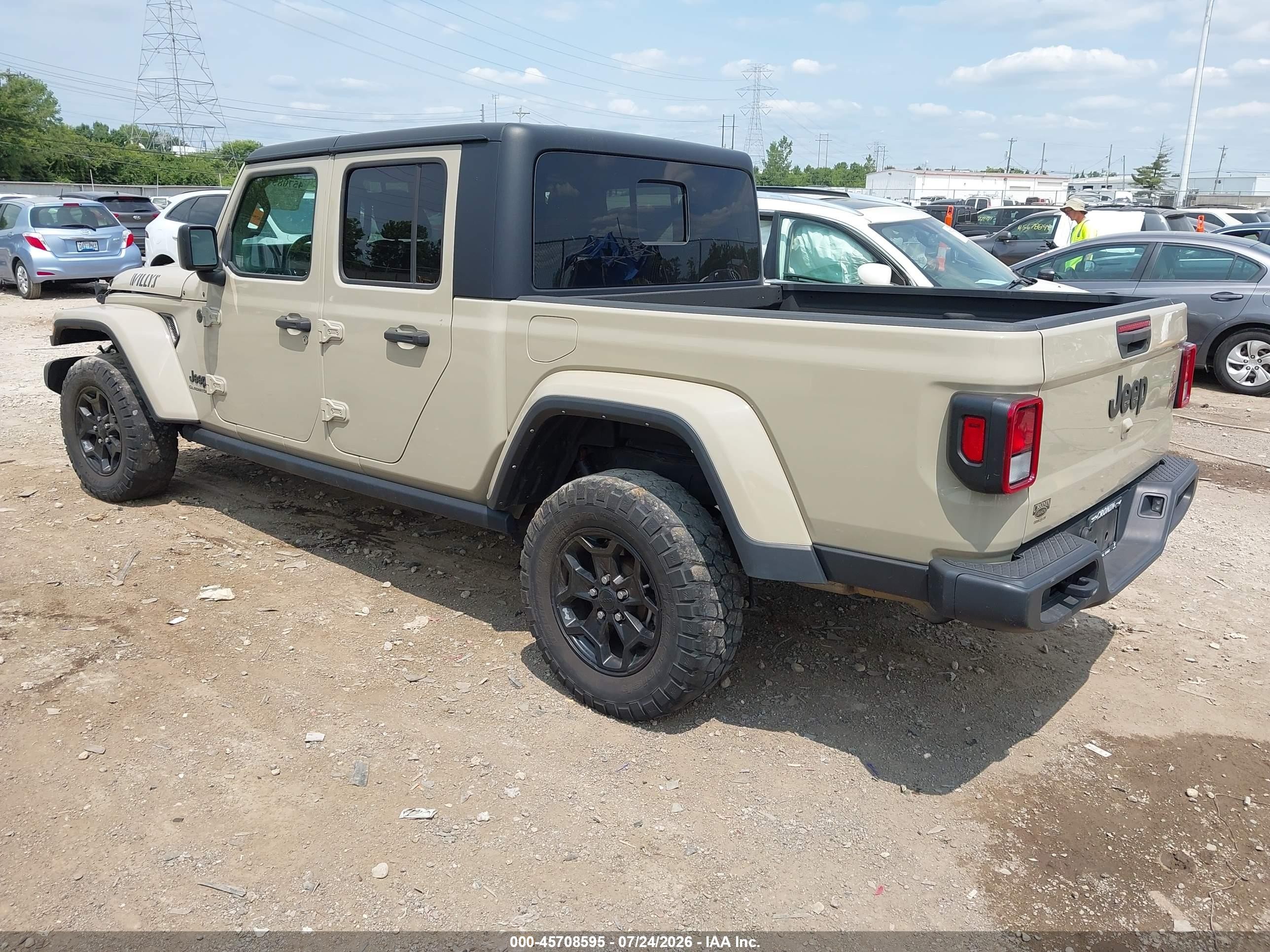 2022 Jeep Gladiator Willys 4x4 Tan vin: 1C6HJTAG7NL174903
