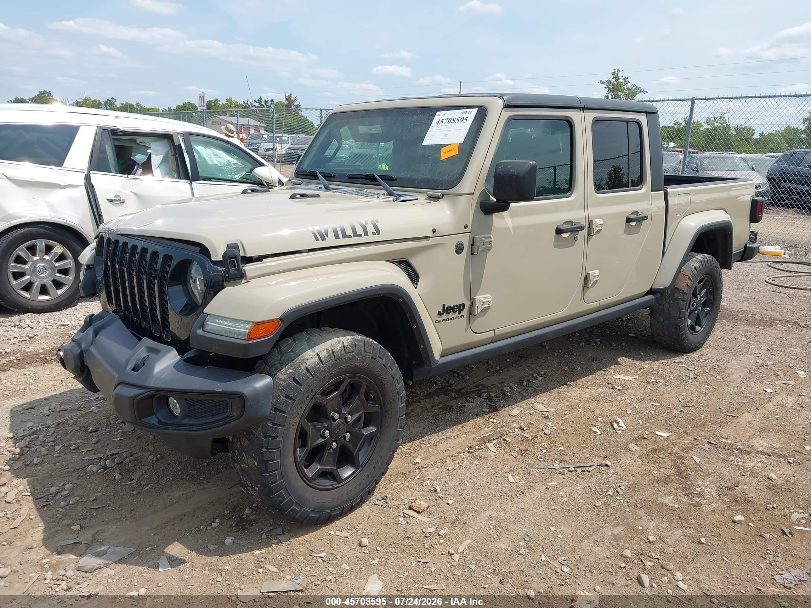 2022 Jeep Gladiator Willys 4x4 Tan vin: 1C6HJTAG7NL174903