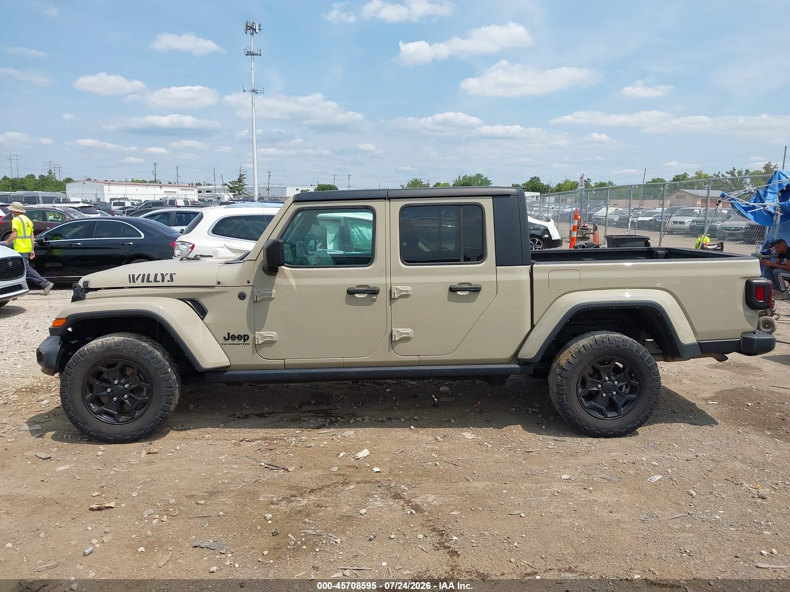 2022 Jeep Gladiator Willys 4x4 Tan vin: 1C6HJTAG7NL174903