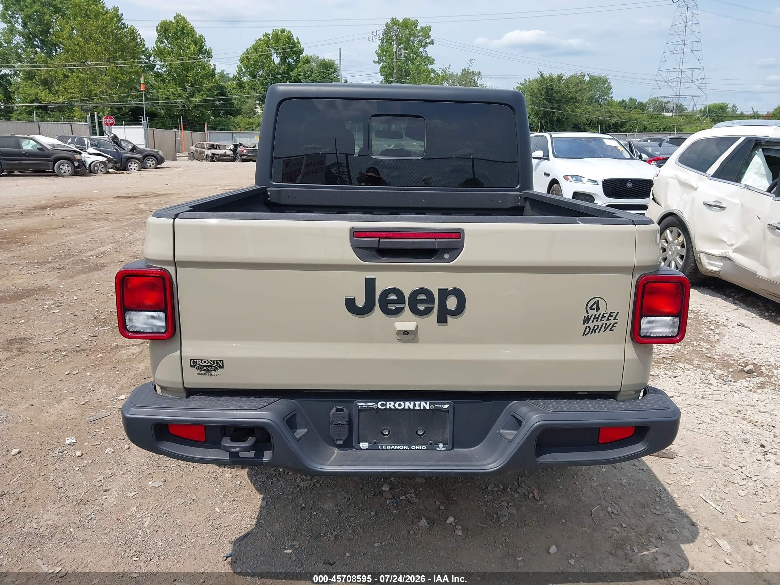2022 Jeep Gladiator Willys 4x4 Tan vin: 1C6HJTAG7NL174903