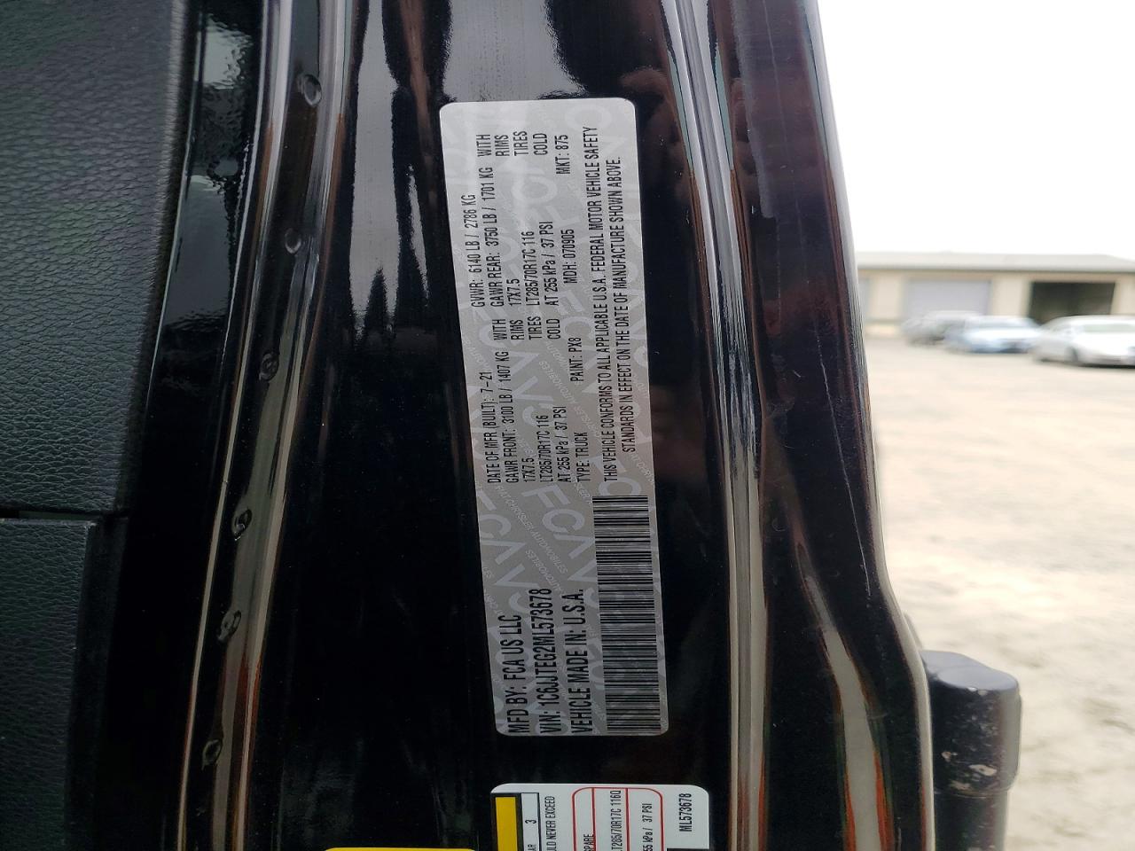 2021 Jeep Gladiator Mojave Black vin: 1C6JJTEG2ML573678