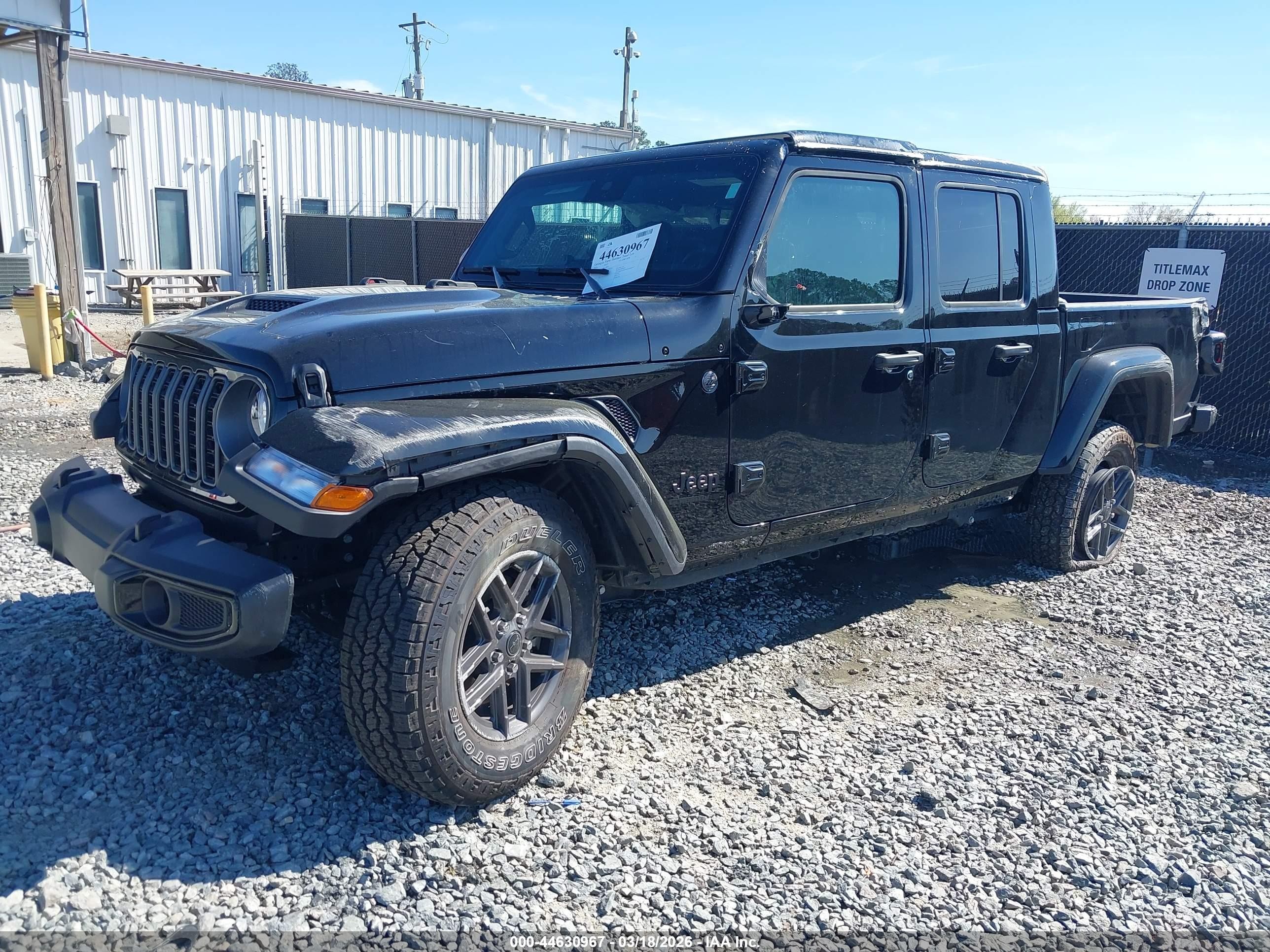 2025 Jeep Gladiator Sport S Black vin: 1C6PJTAG6SL529695