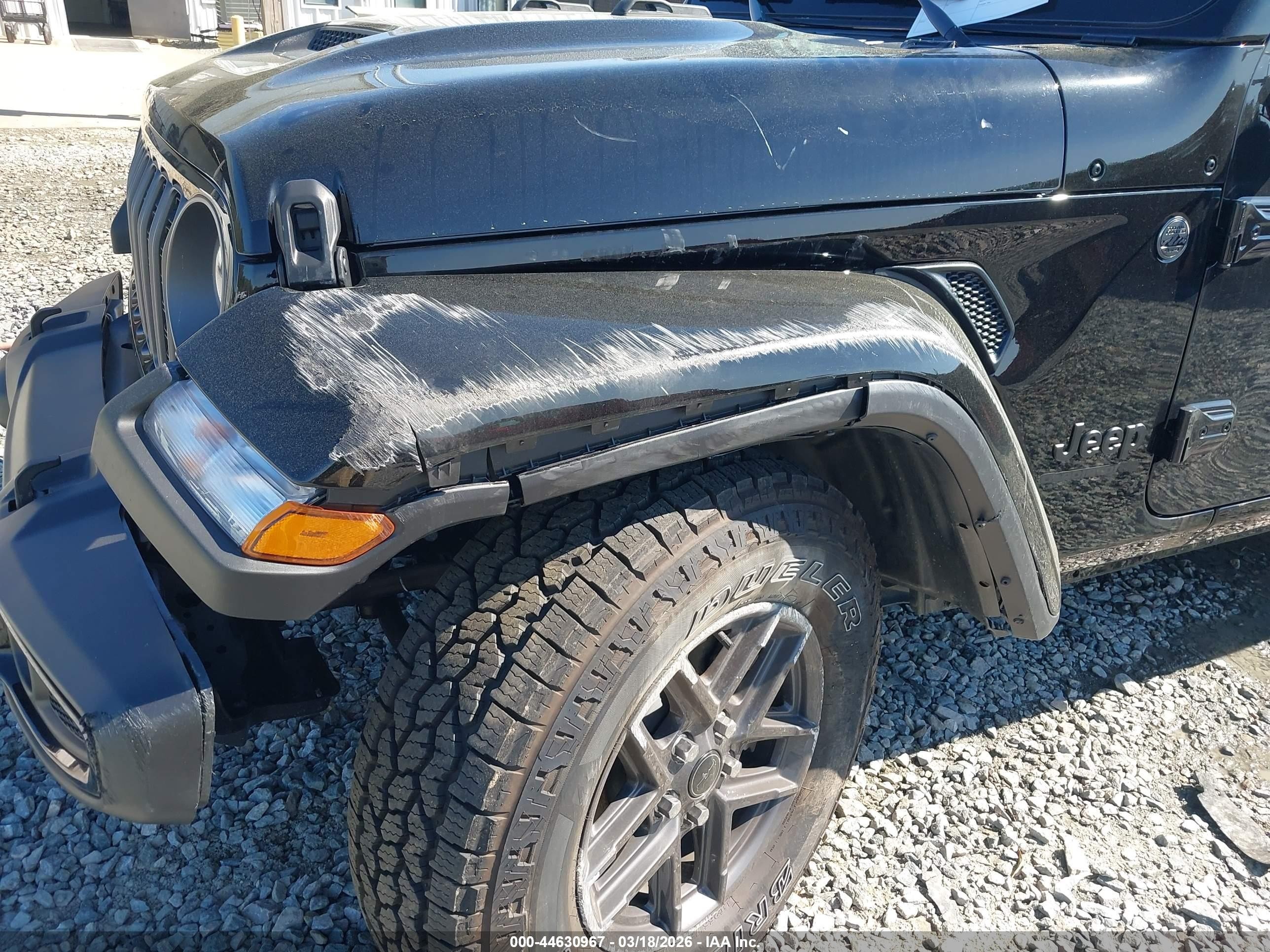 2025 Jeep Gladiator Sport S Black vin: 1C6PJTAG6SL529695