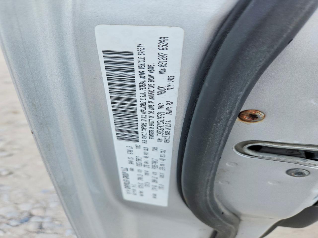 2012 Dodge Ram 1500 St Silver vin: 1C6RD6FK1CS116721
