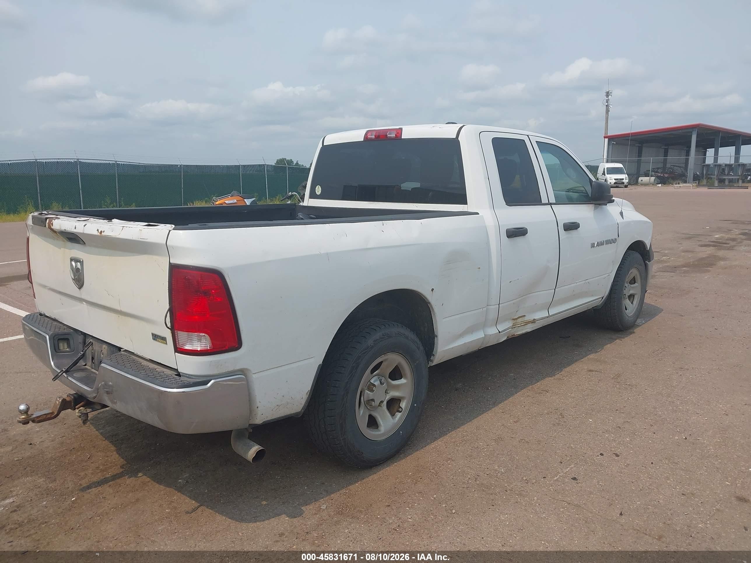 2012 Ram 1500 St Белый vin: 1C6RD6FP1CS113197