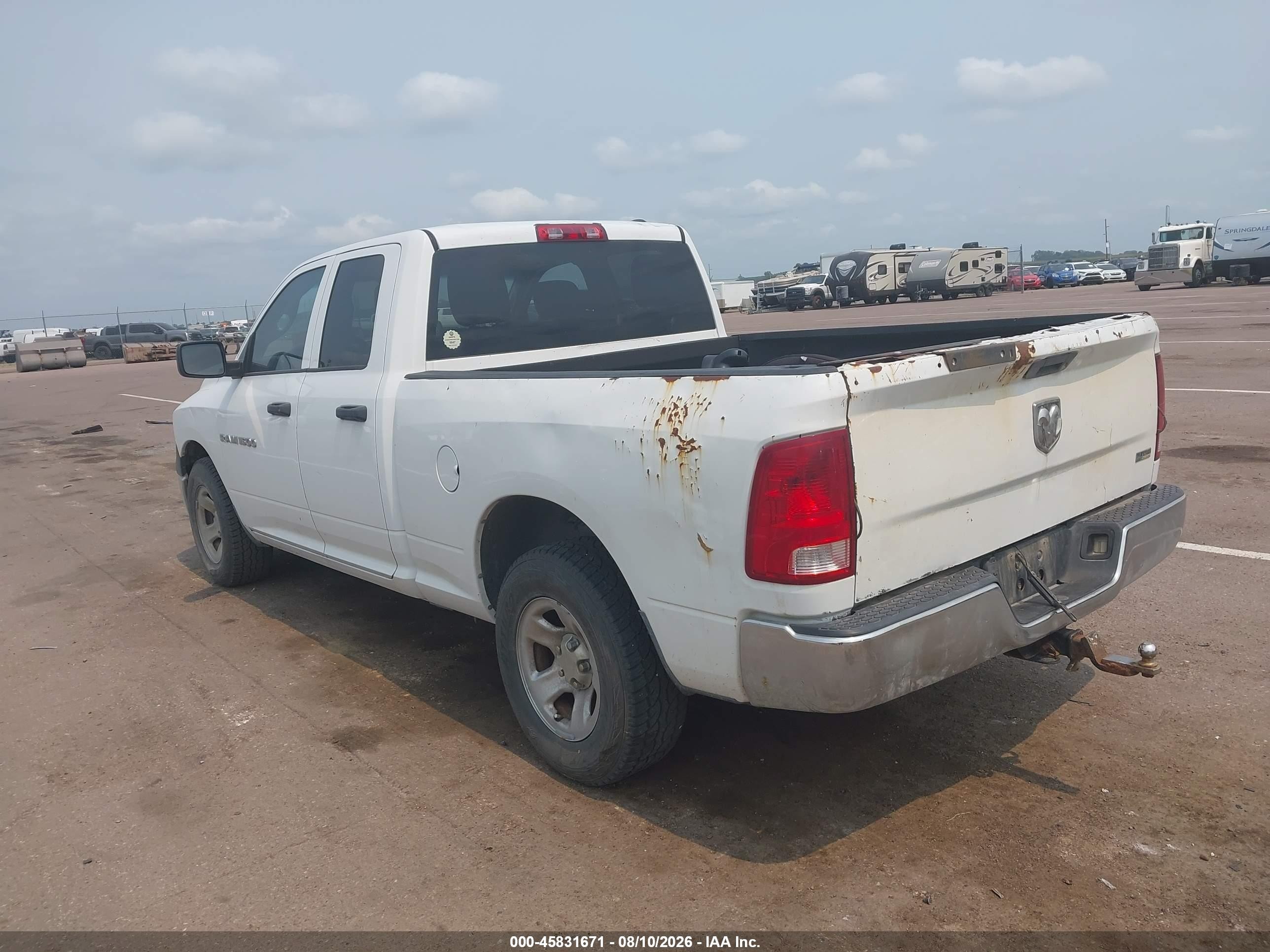 2012 Ram 1500 St Белый vin: 1C6RD6FP1CS113197