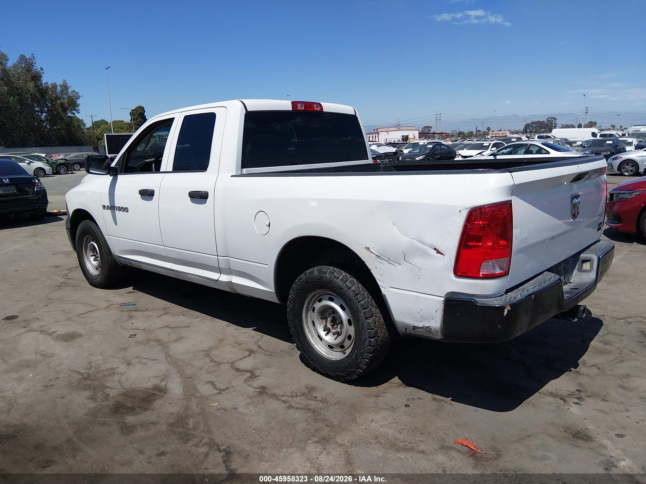 2012 Ram 1500 St White vin: 1C6RD6FP1CS221397