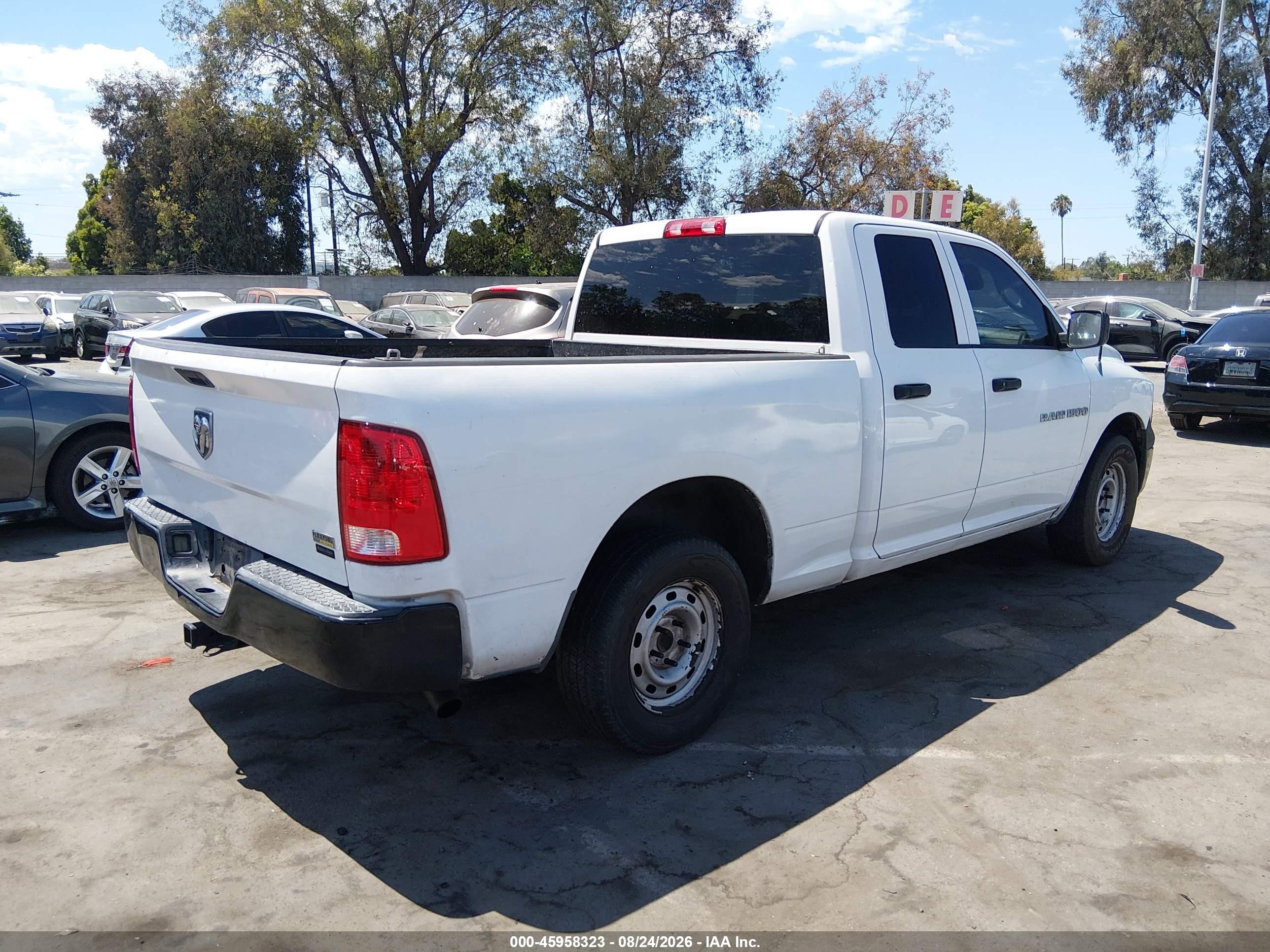 2012 Ram 1500 St White vin: 1C6RD6FP1CS221397