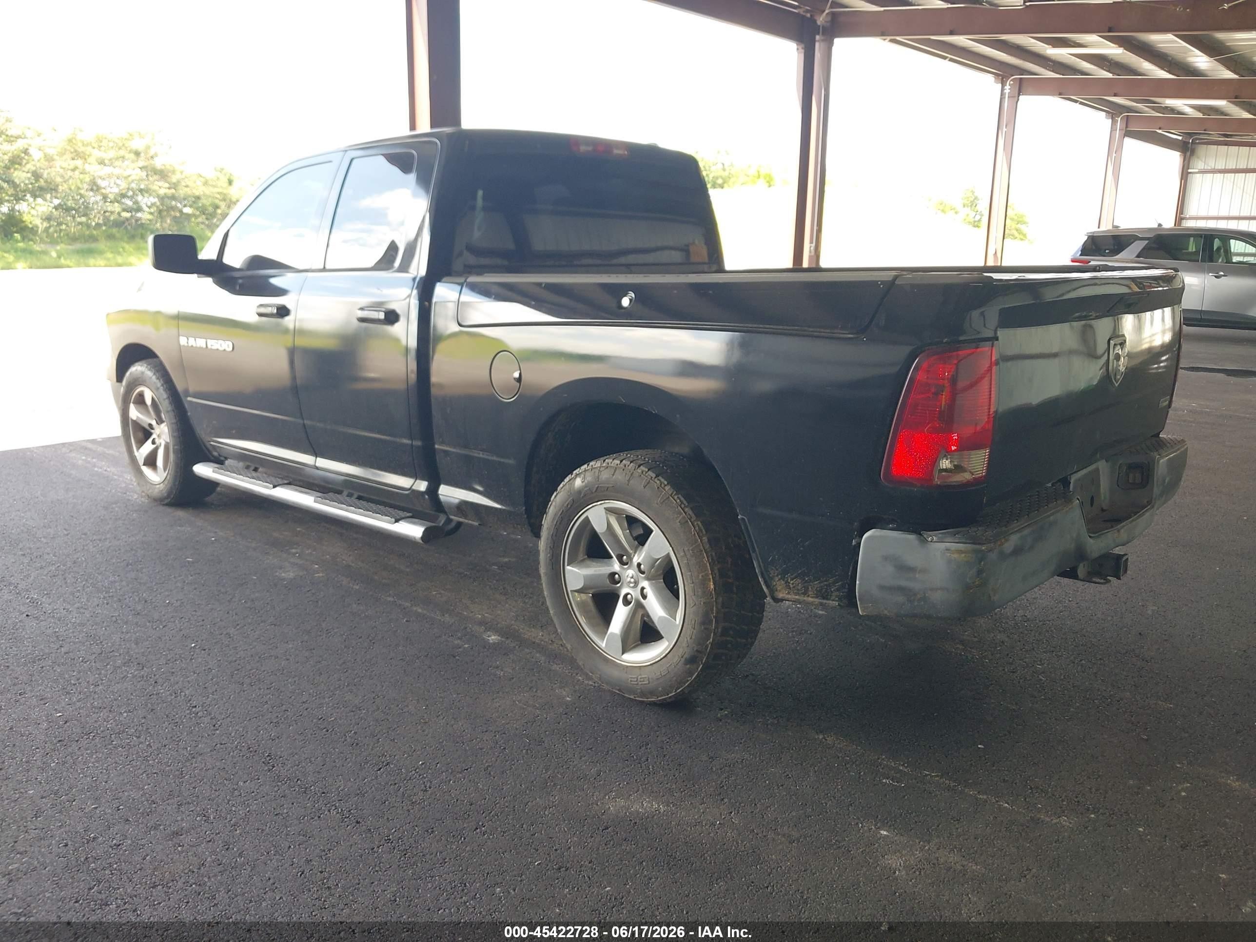 2012 Ram 1500 Tradesman Black vin: 1C6RD6FP1CS297847