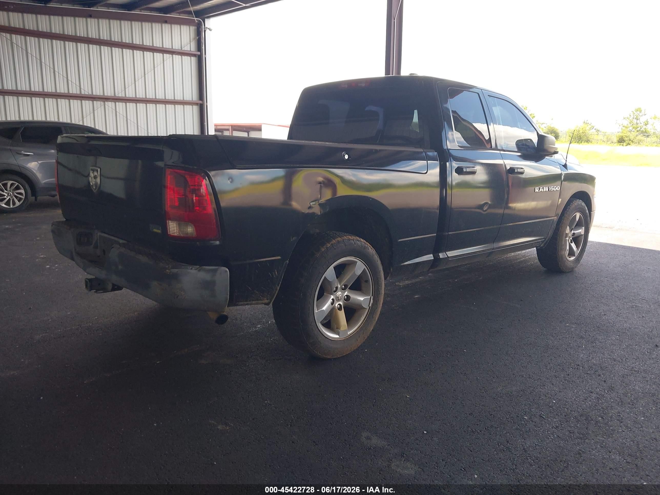 2012 Ram 1500 Tradesman Black vin: 1C6RD6FP1CS297847