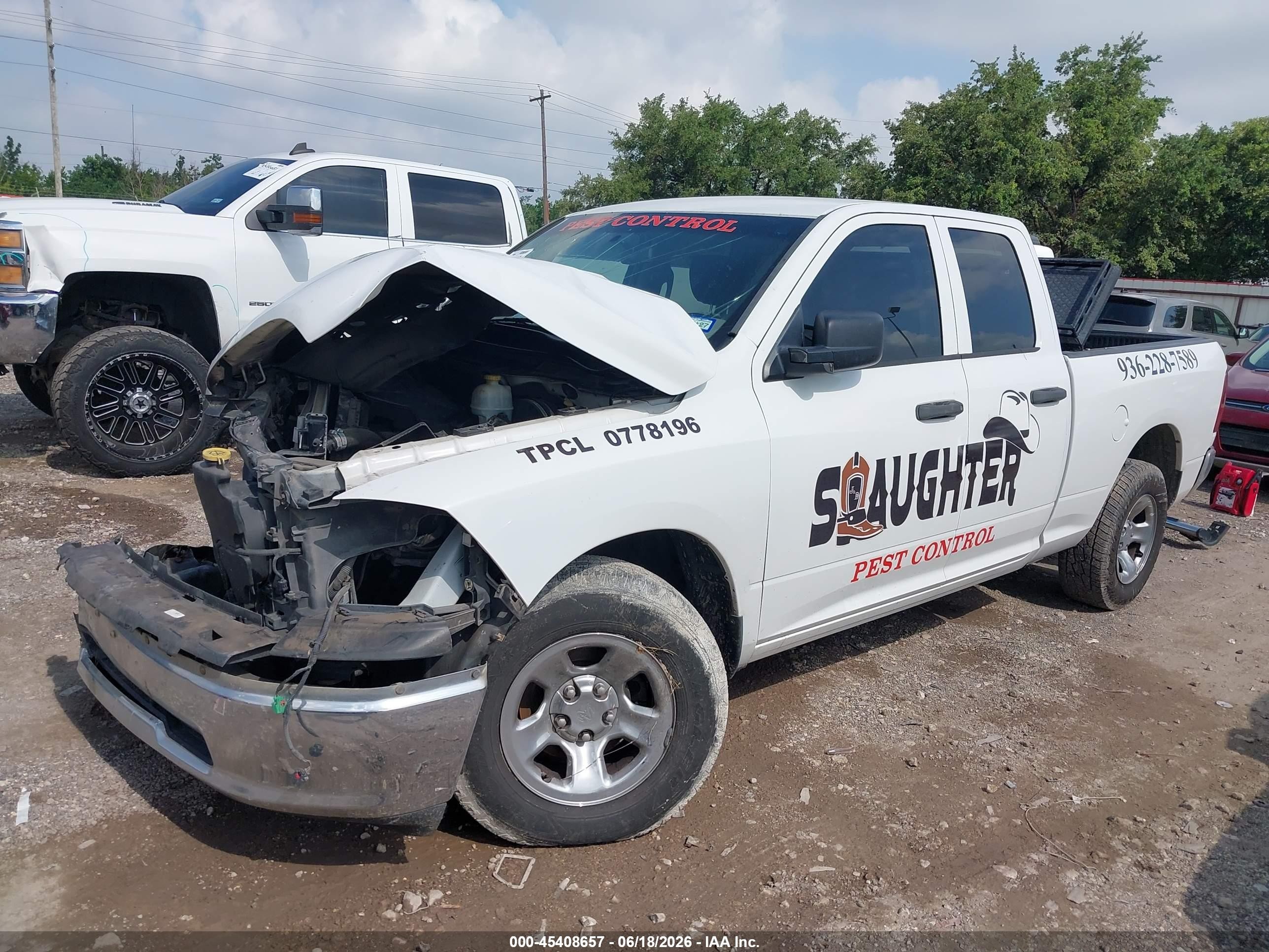 2012 Ram 1500 St Белый vin: 1C6RD6FP9CS118230