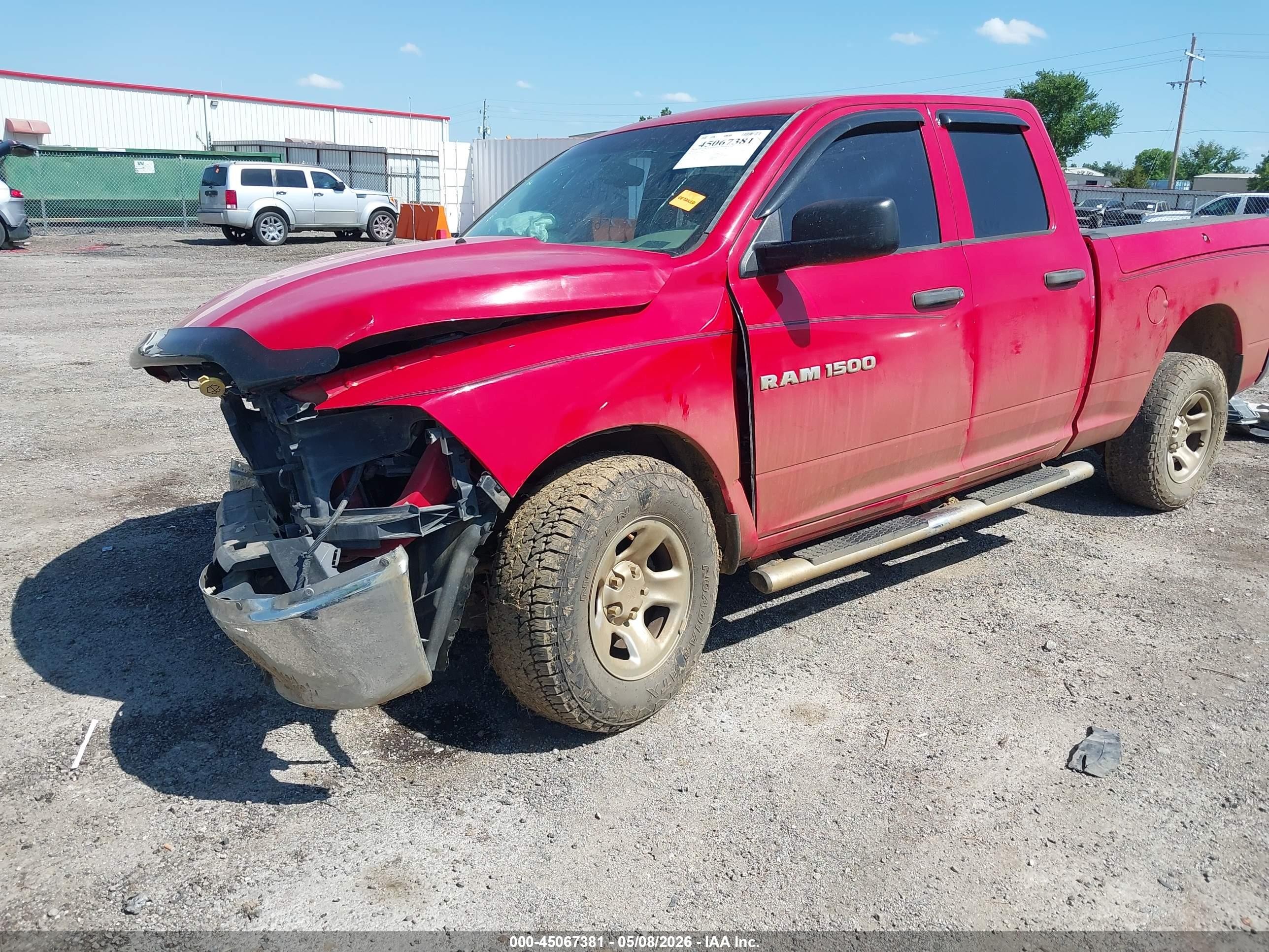 2012 Ram 1500 St Красный vin: 1C6RD6FP9CS231918