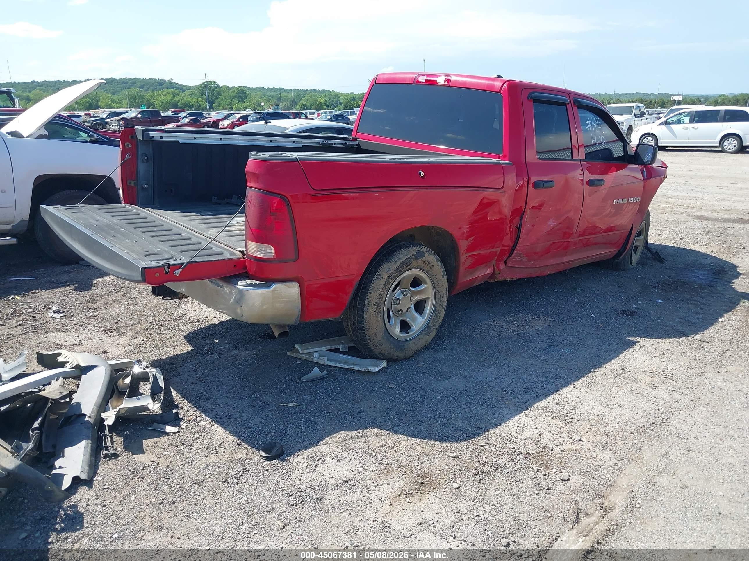 2012 Ram 1500 St Красный vin: 1C6RD6FP9CS231918