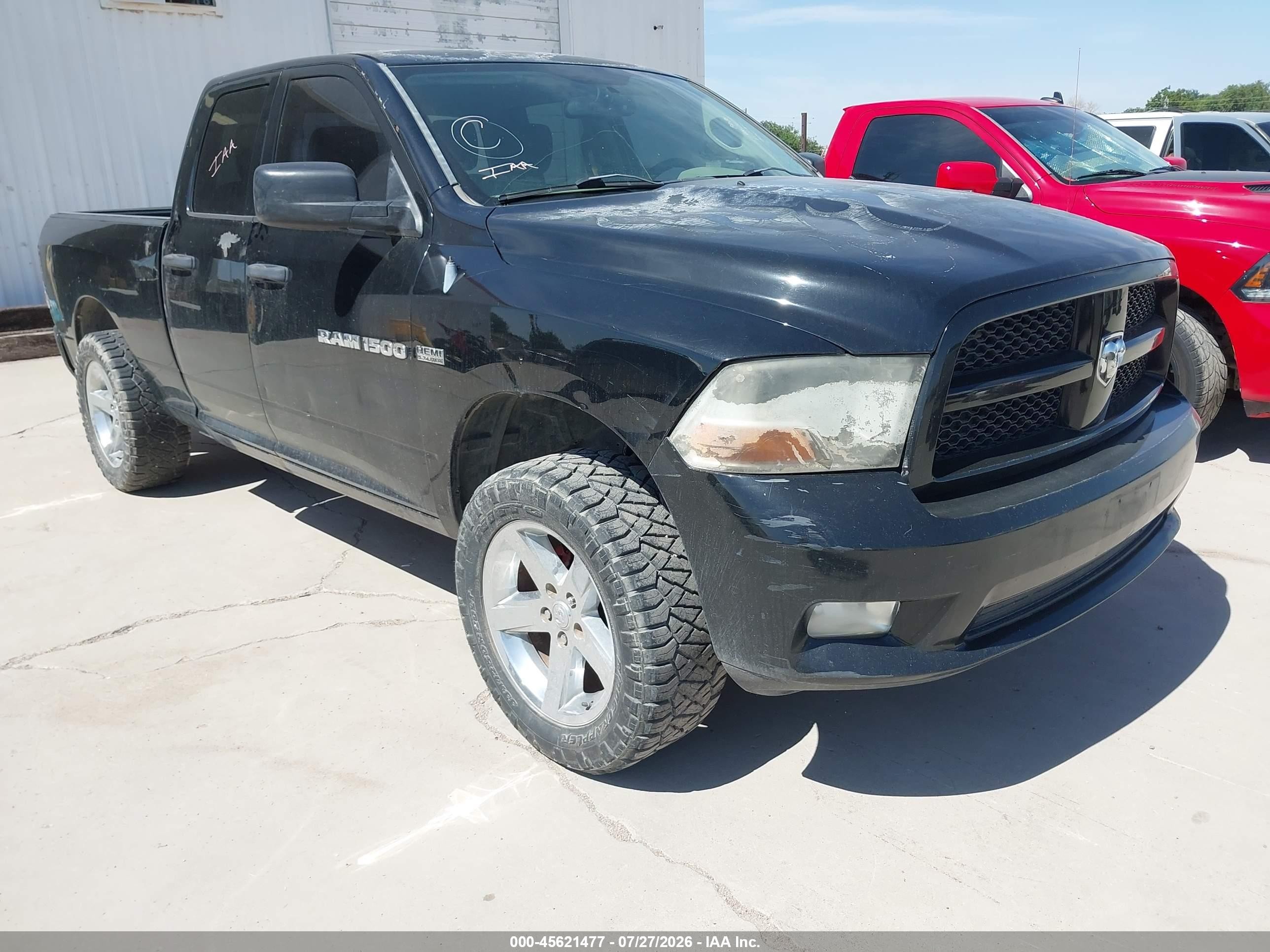2012 Ram 1500 Express Black vin: 1C6RD6FT1CS216147