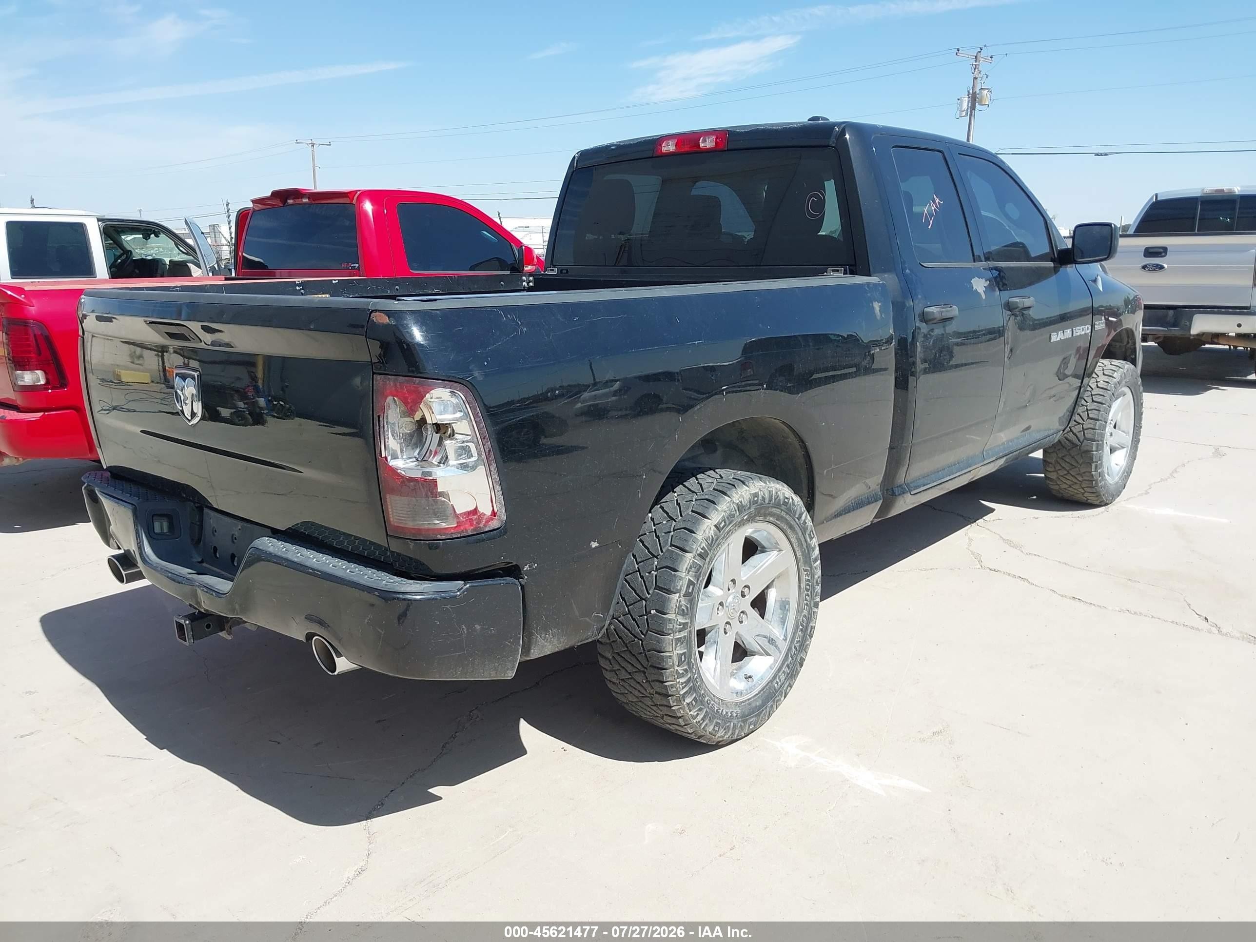 2012 Ram 1500 Express Black vin: 1C6RD6FT1CS216147