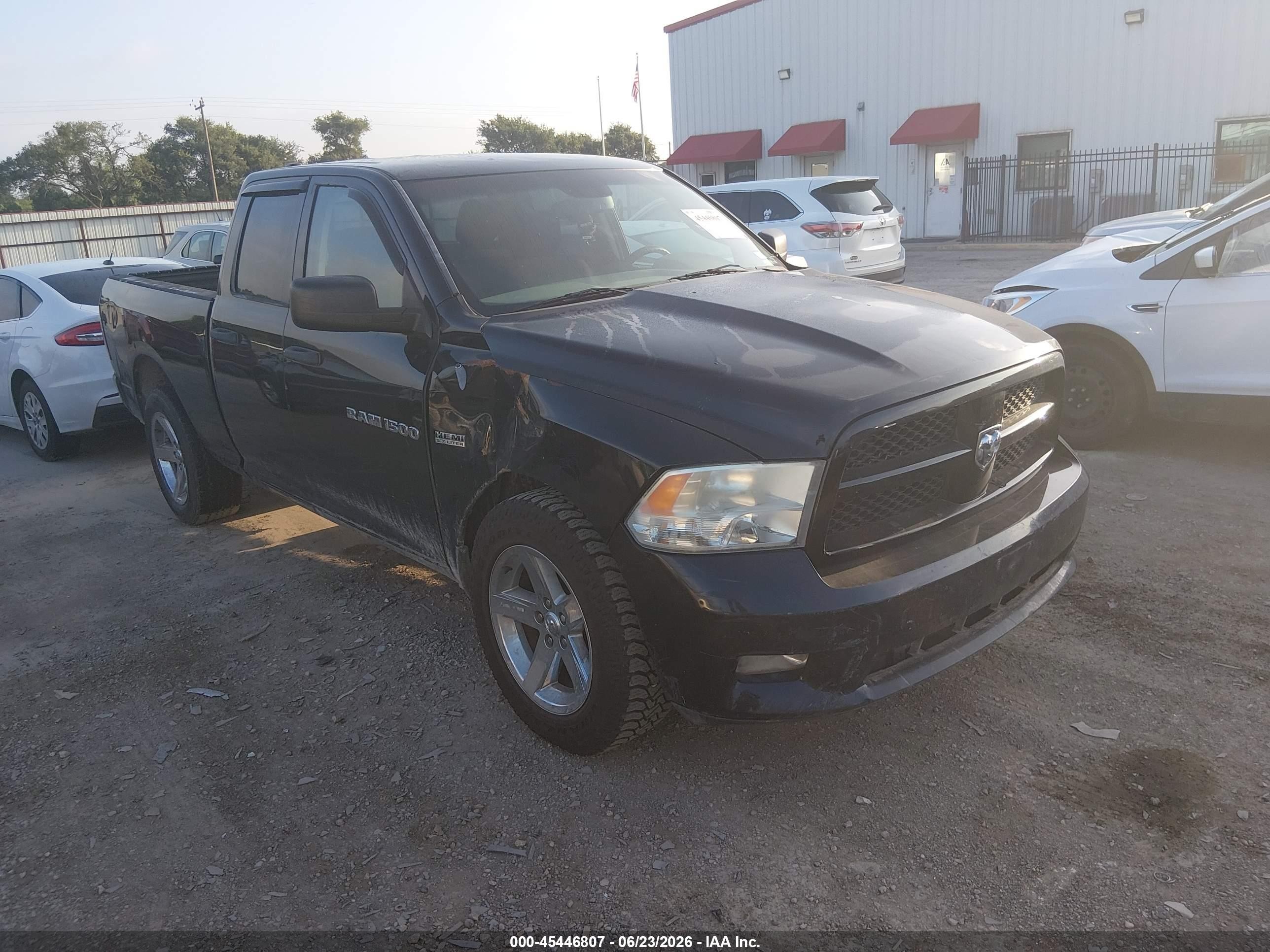 2012 Ram 1500 Express Black vin: 1C6RD6FT2CS331629