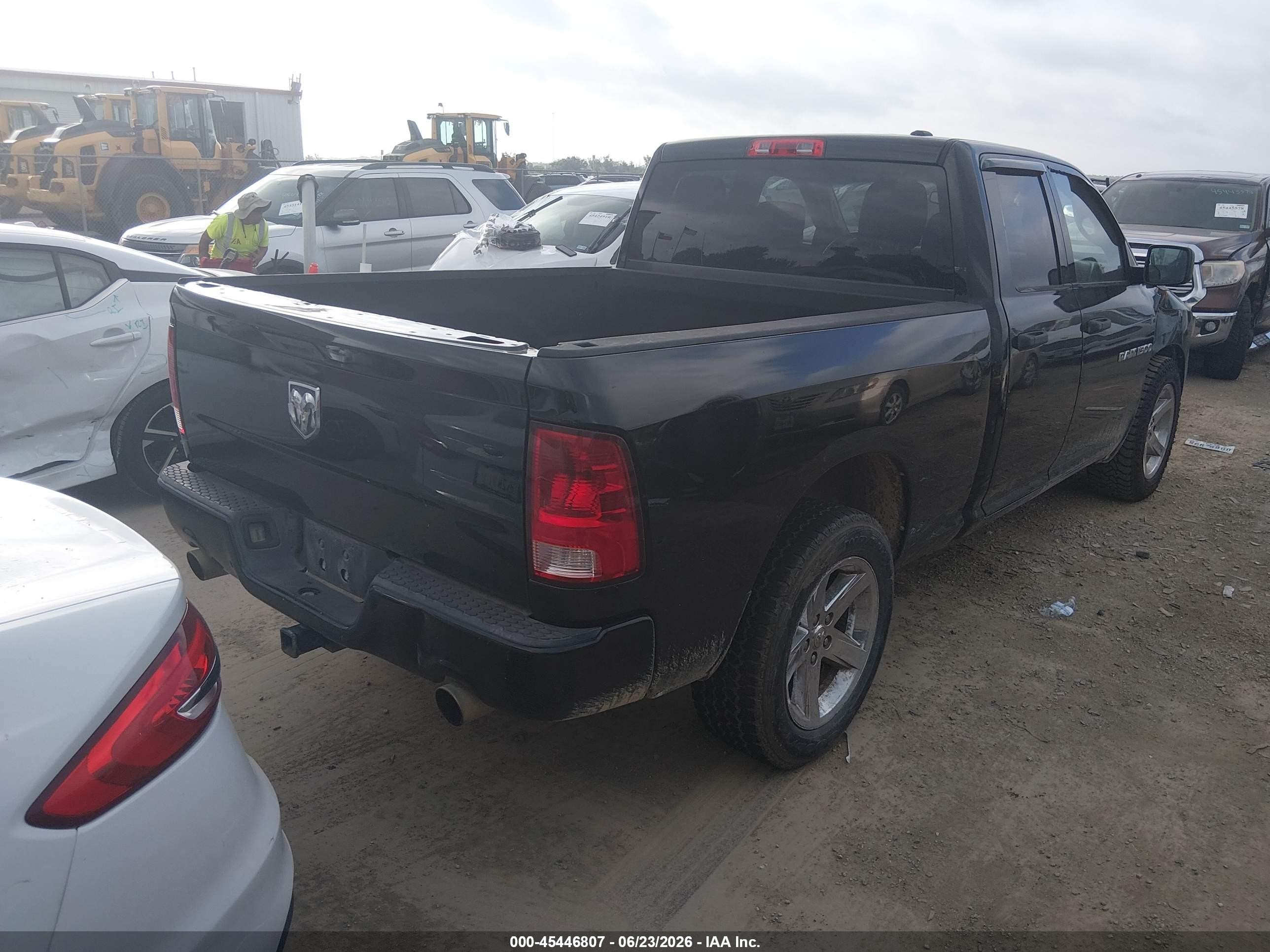 2012 Ram 1500 Express Black vin: 1C6RD6FT2CS331629