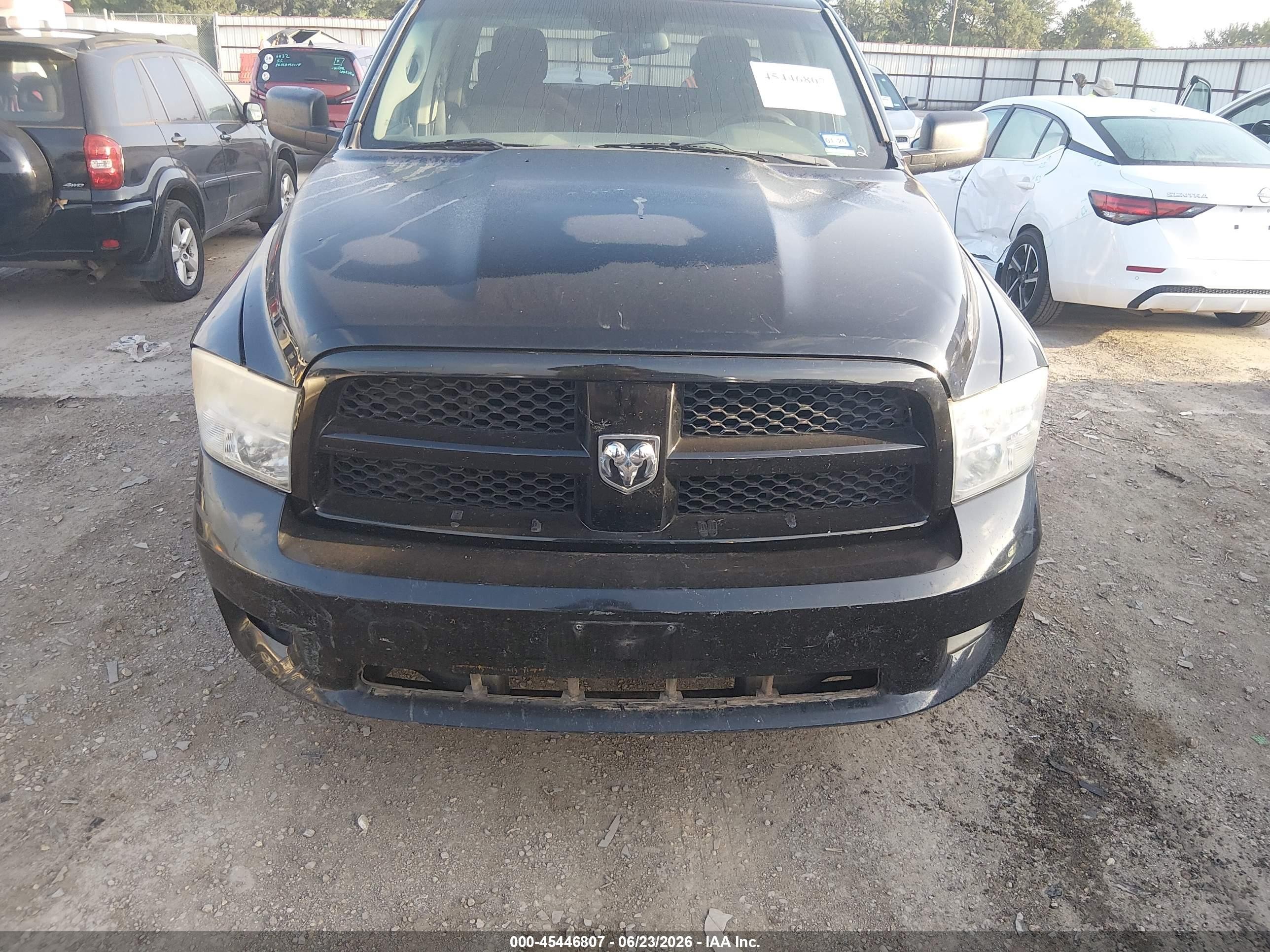 2012 Ram 1500 Express Black vin: 1C6RD6FT2CS331629