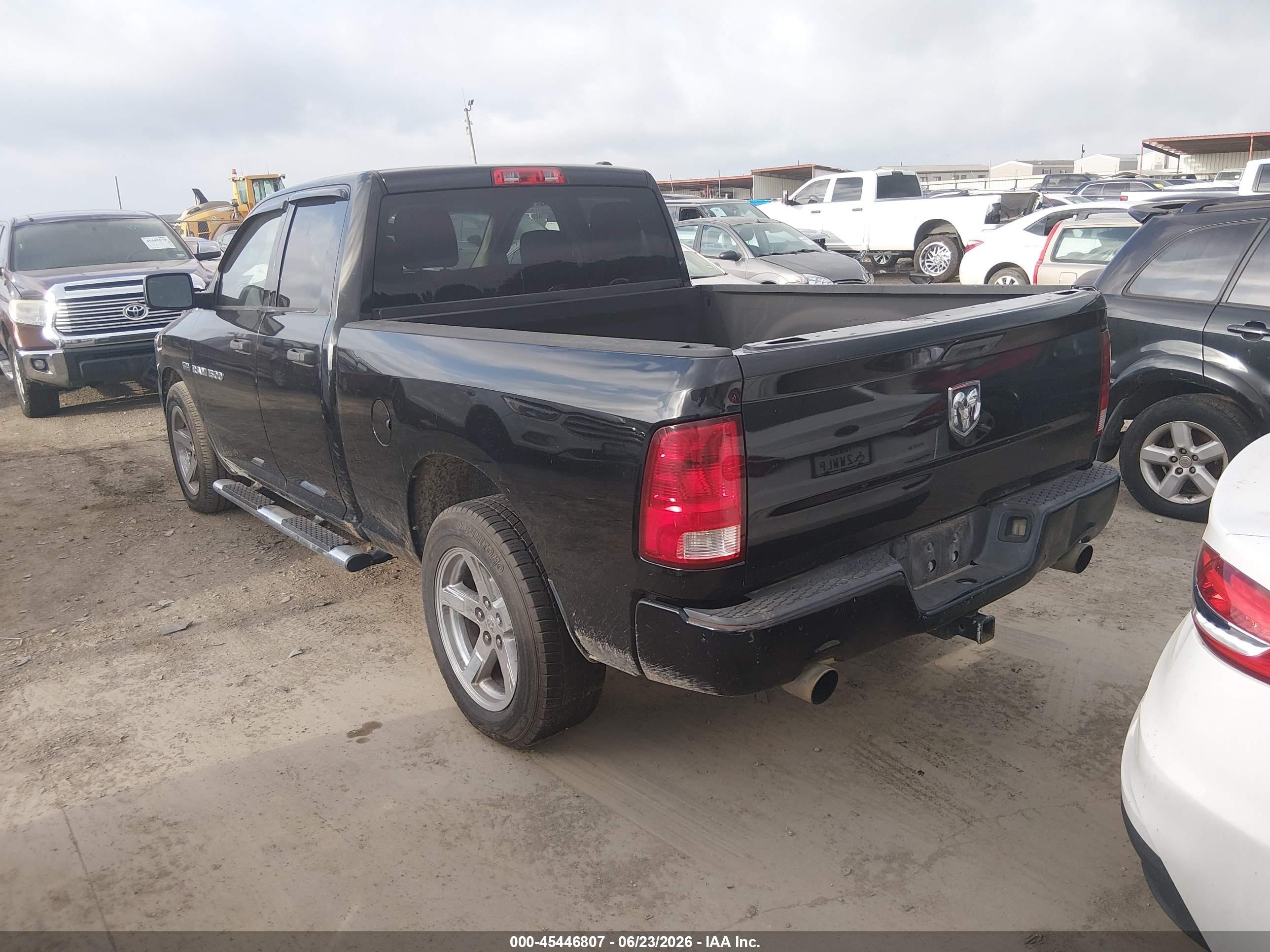 2012 Ram 1500 Express Black vin: 1C6RD6FT2CS331629