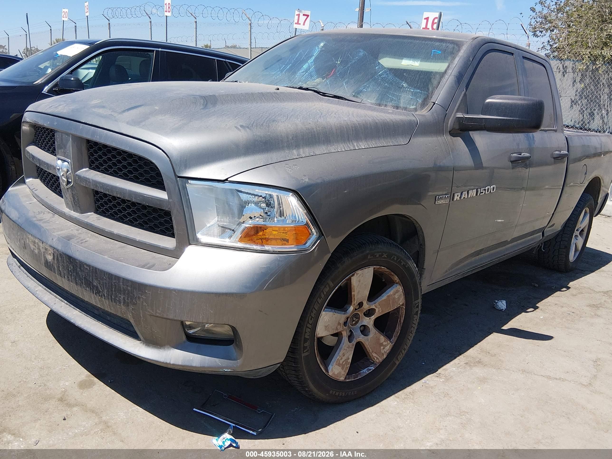 2012 Ram 1500 St Gray vin: 1C6RD6FT5CS323010