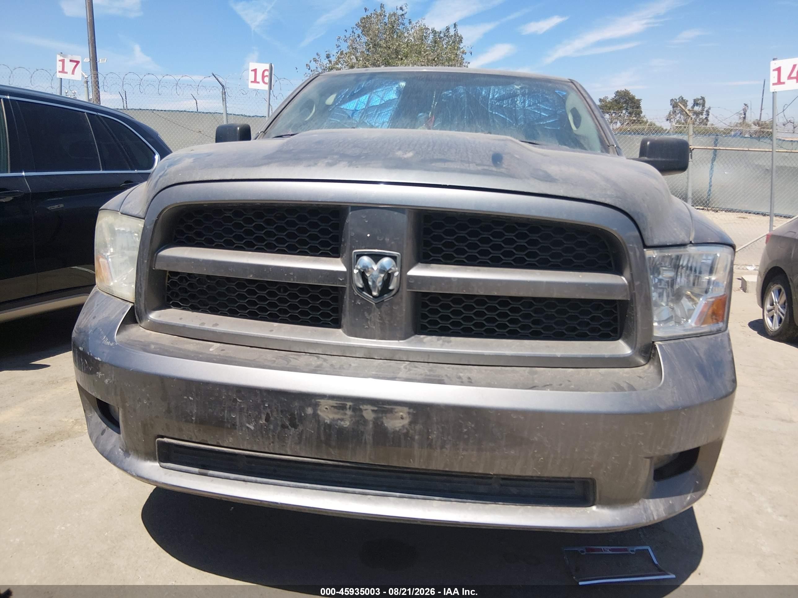 2012 Ram 1500 St Gray vin: 1C6RD6FT5CS323010