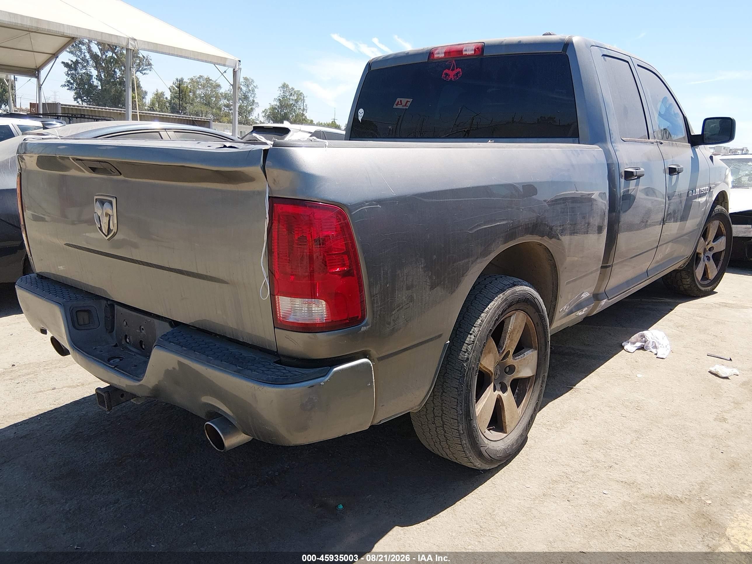 2012 Ram 1500 St Gray vin: 1C6RD6FT5CS323010